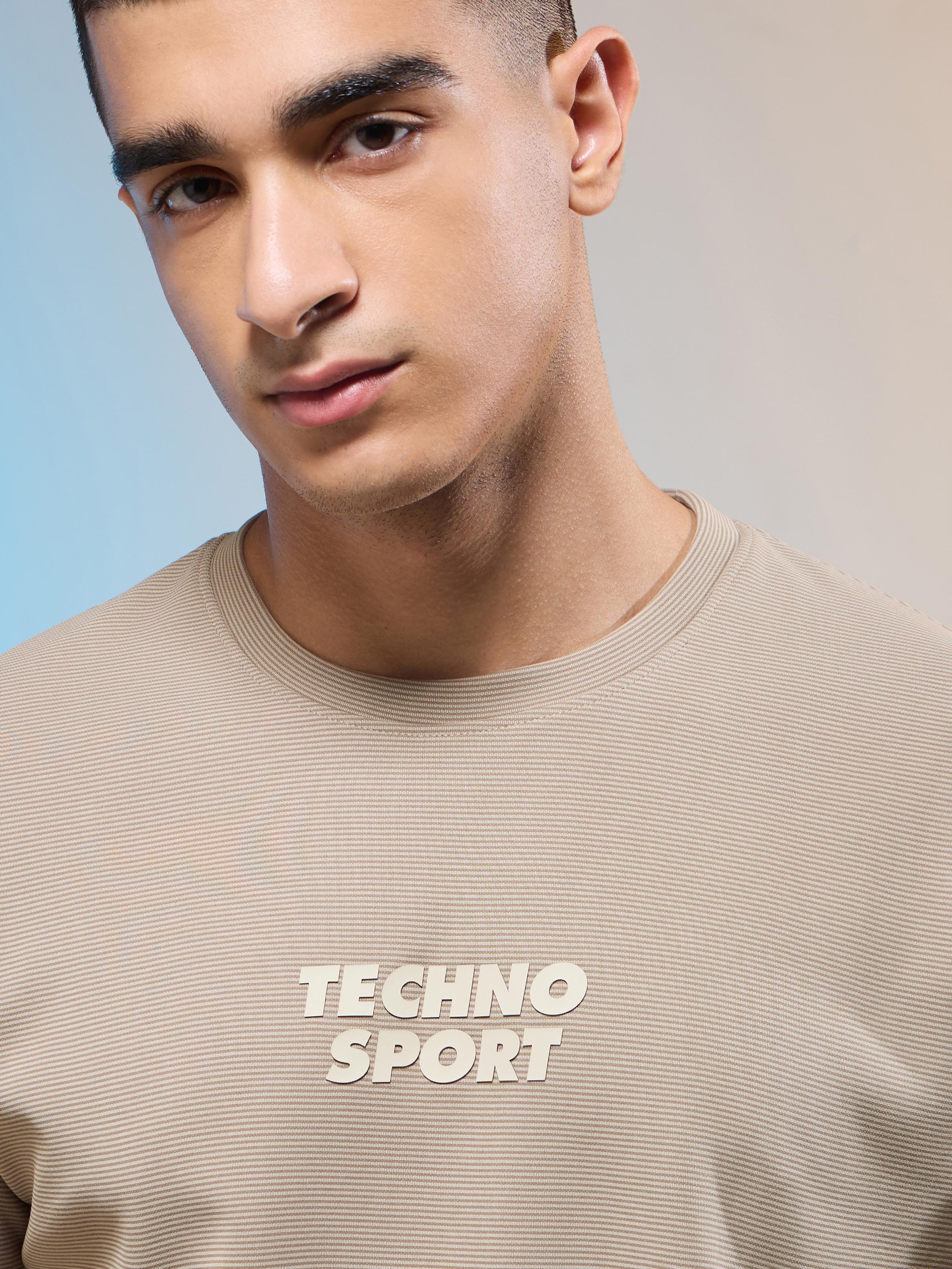 Men Printed Oversized Round Neck T-shirt with COTFLEX - Image 6