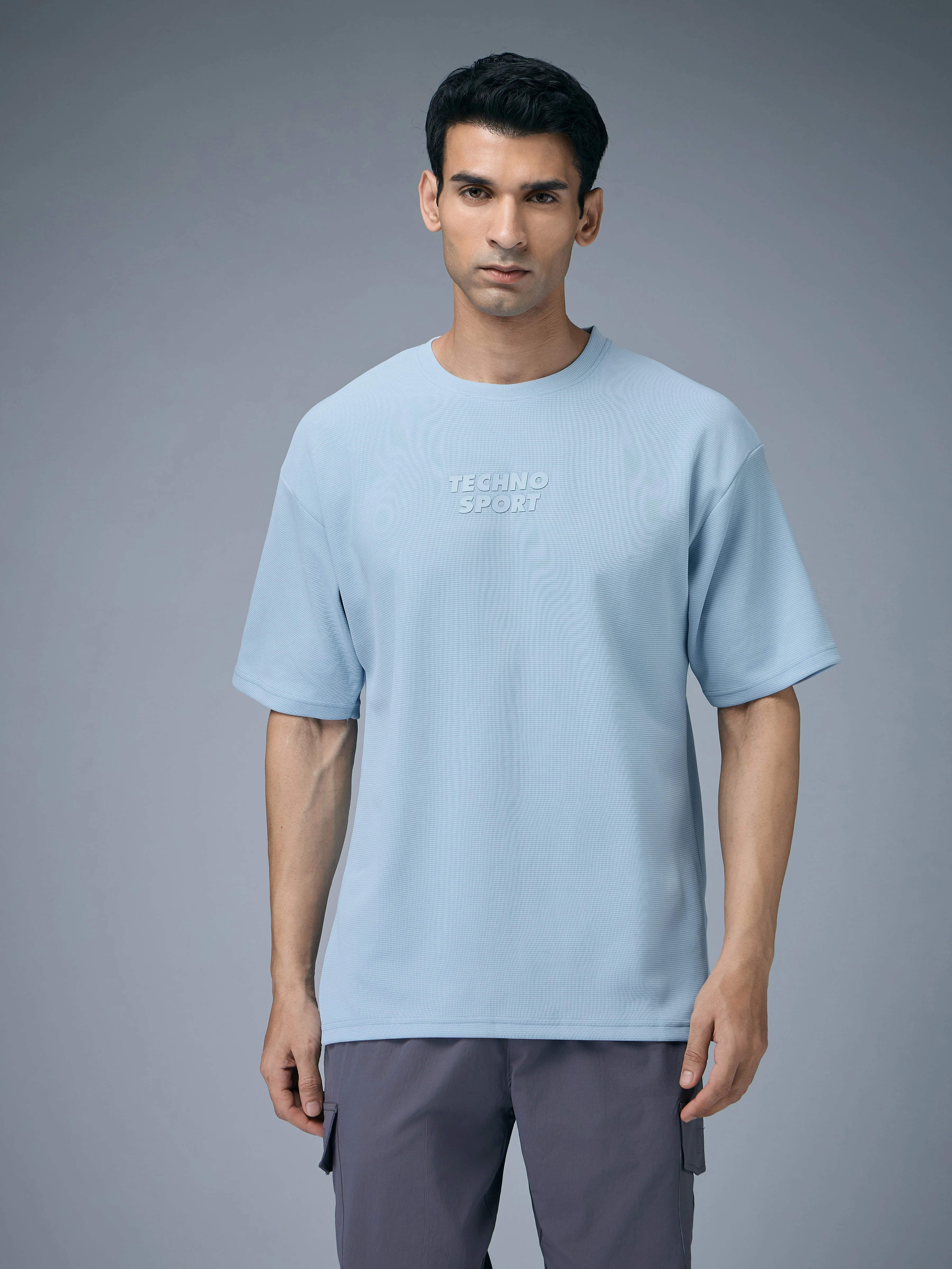 Men Printed Oversized Round Neck T-shirt with COTFLEX - Image 2