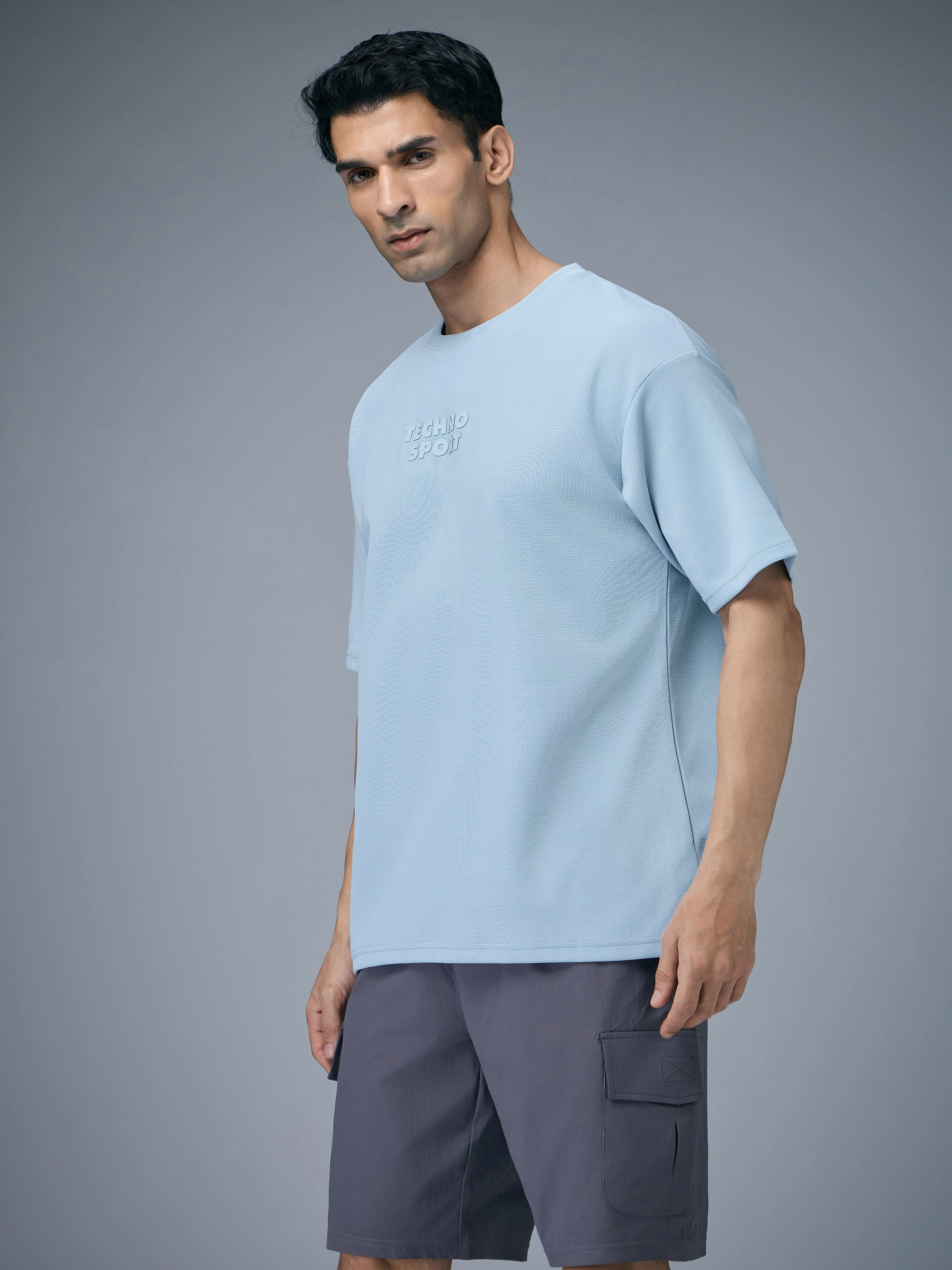 Men Printed Oversized Round Neck T-shirt with COTFLEX - Image 4