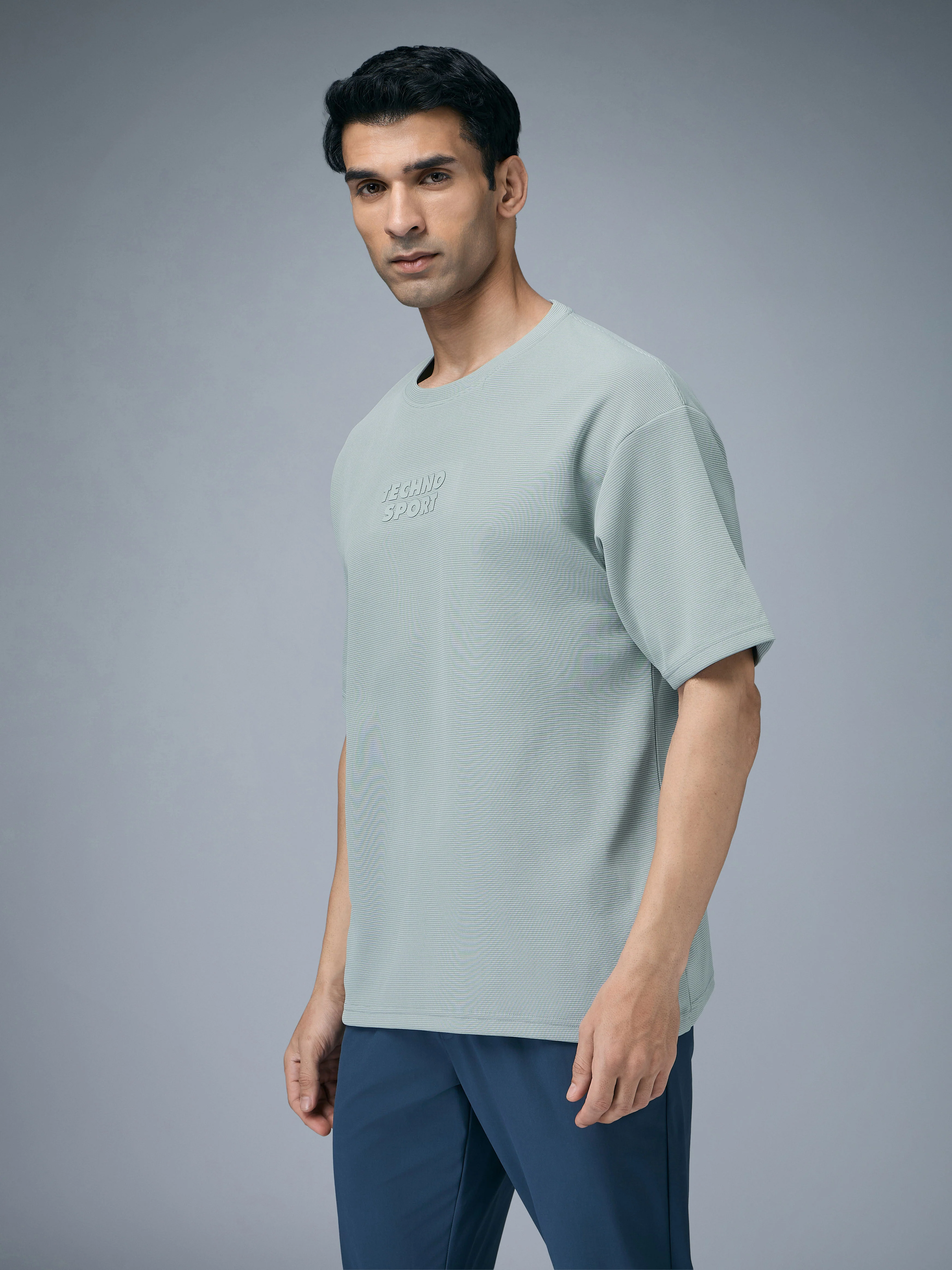 Men Printed Oversized Round Neck T-shirt with COTFLEX - Image 4