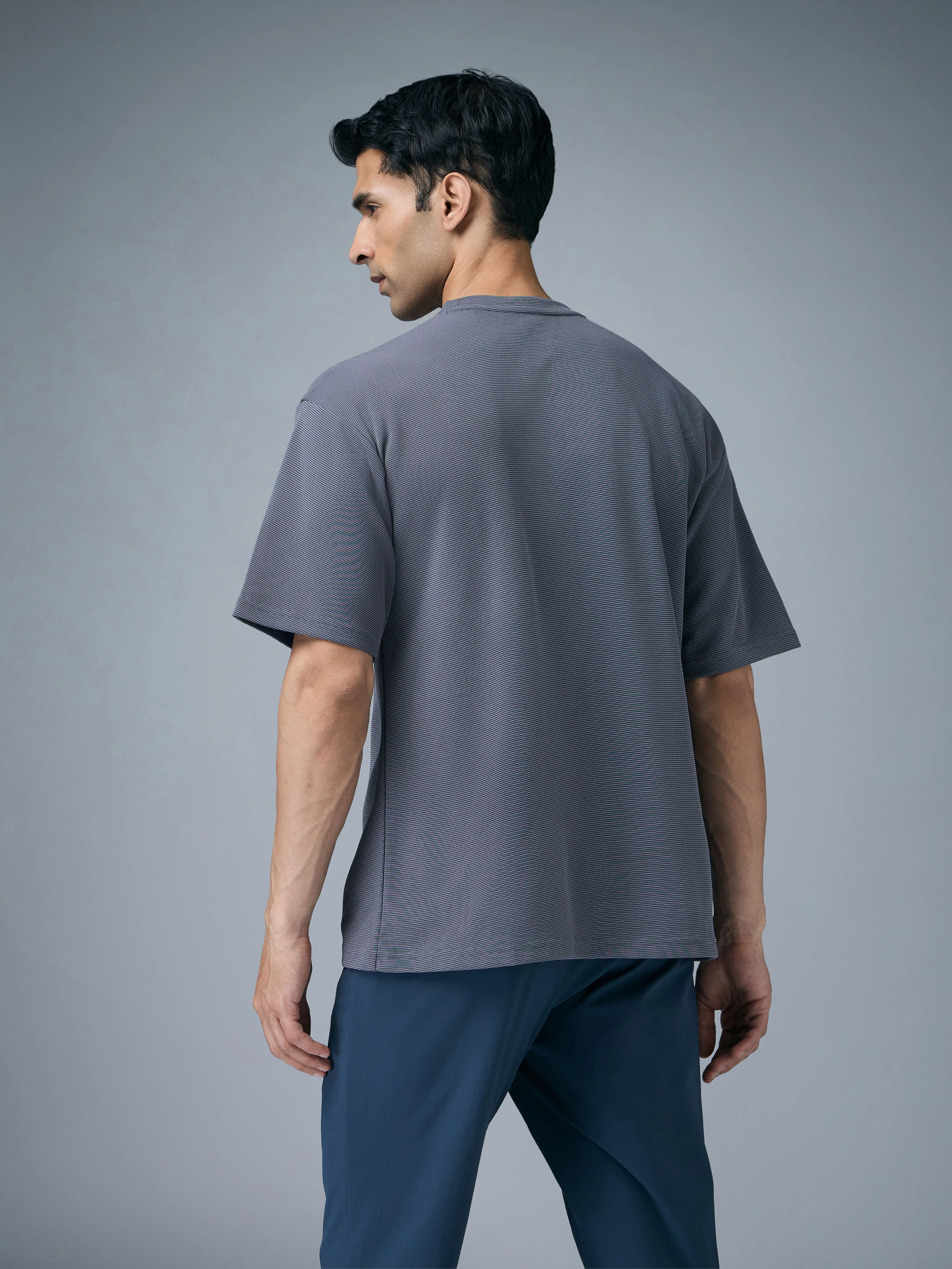 Men Printed Oversized Round Neck T-shirt with COTFLEX - Image 3
