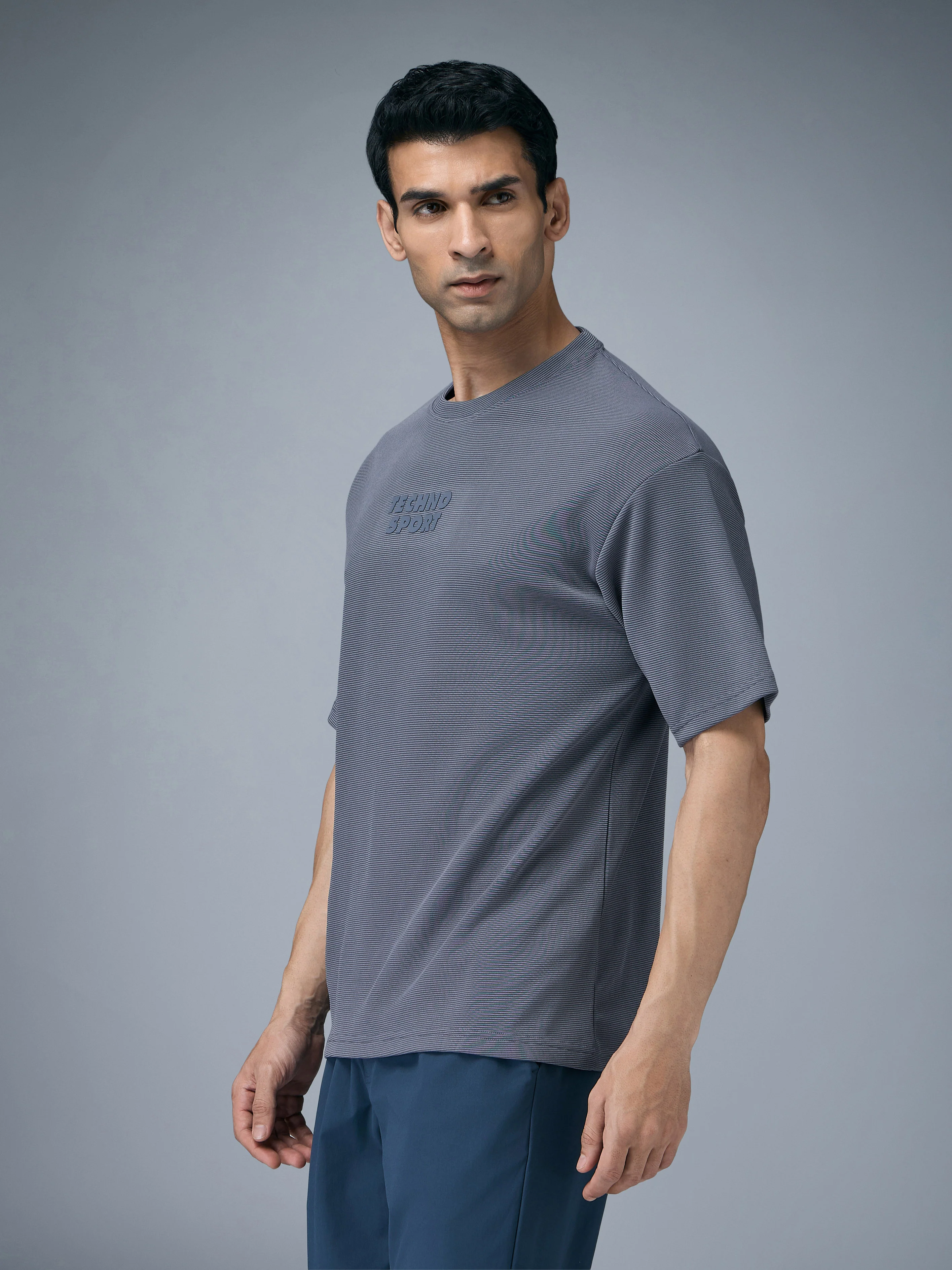 Men Printed Oversized Round Neck T-shirt with COTFLEX - Image 4