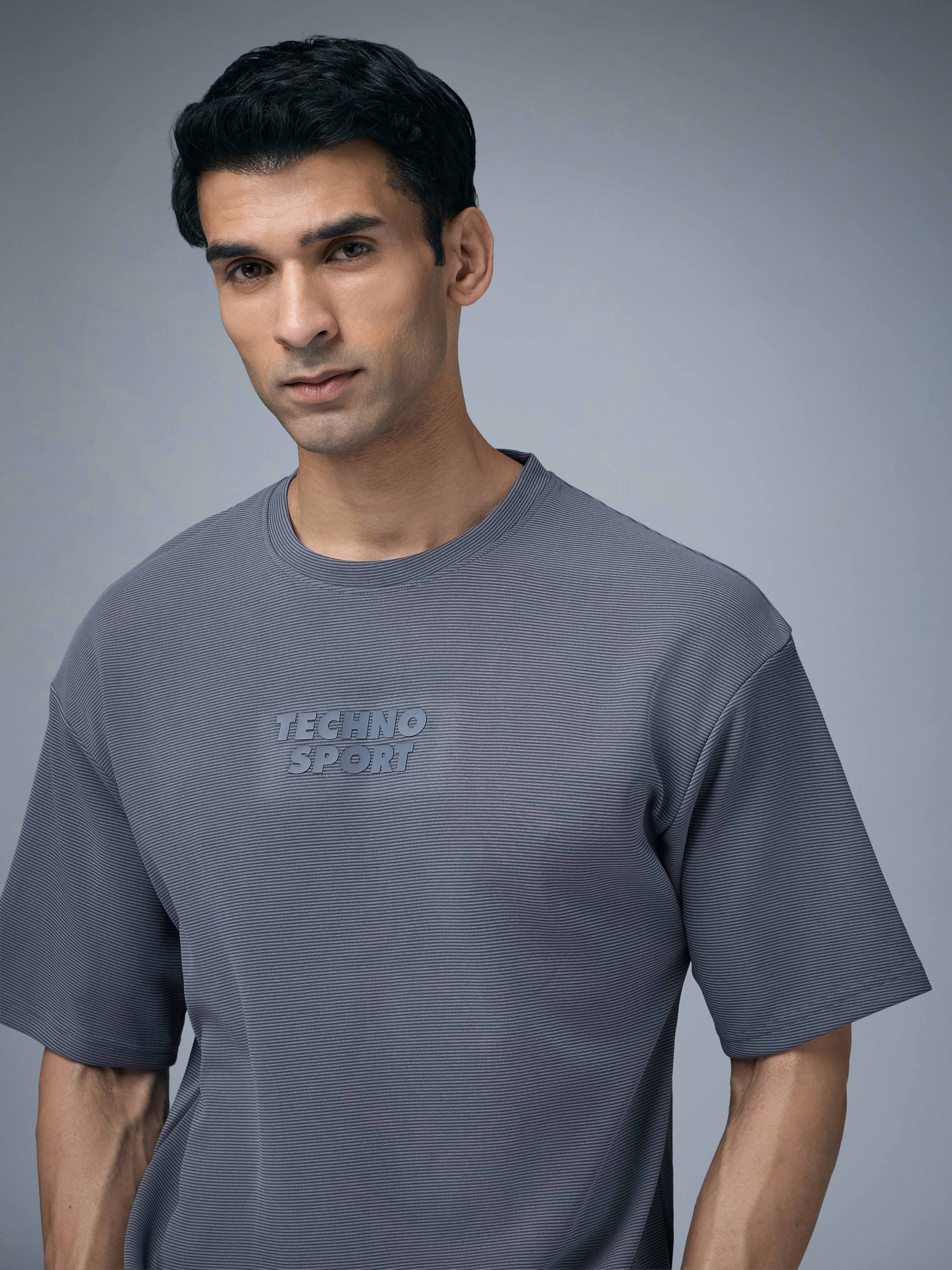 Men Printed Oversized Round Neck T-shirt with COTFLEX - Image 6
