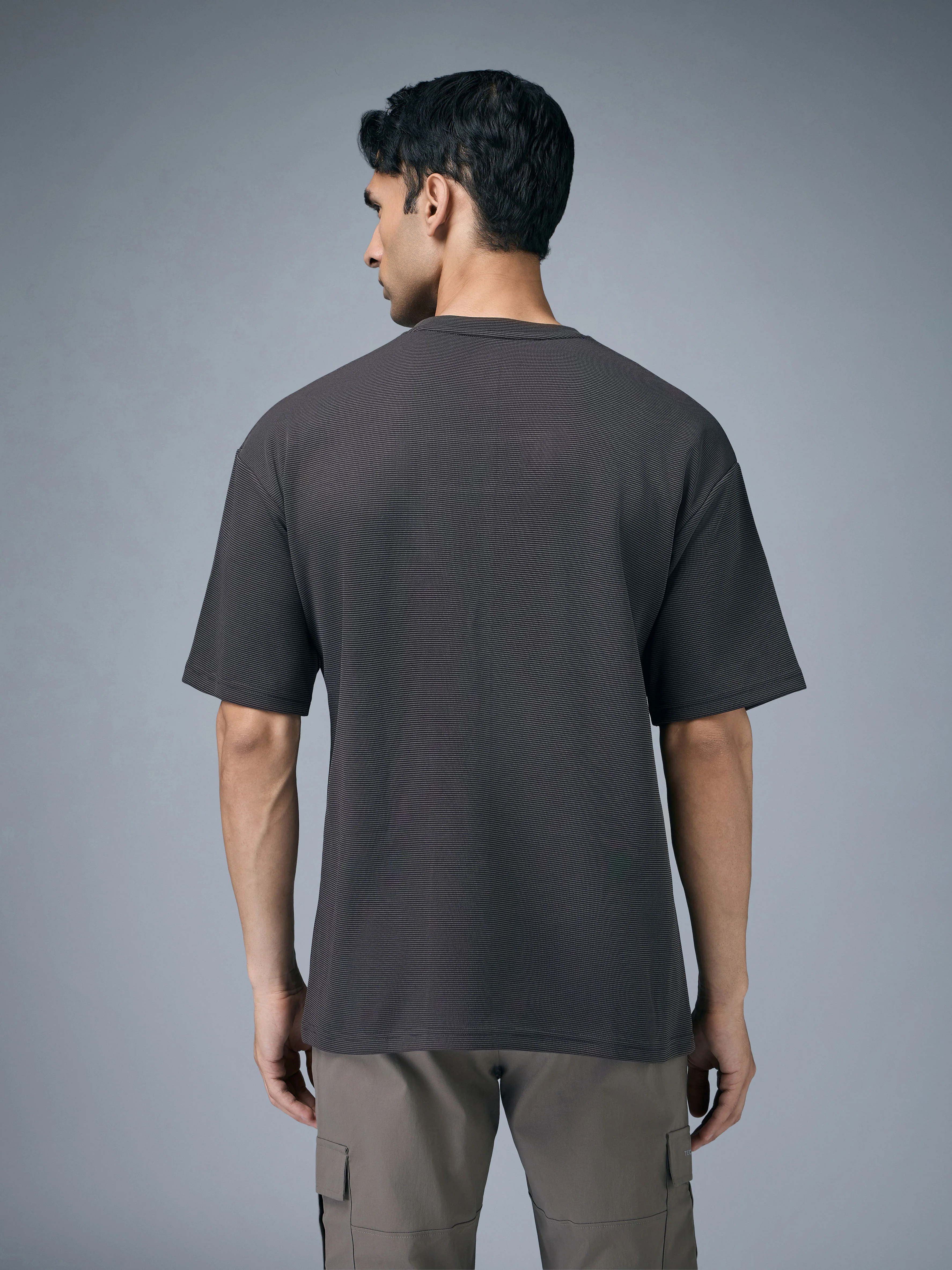 Men Printed Oversized Round Neck T-shirt with COTFLEX - Image 3
