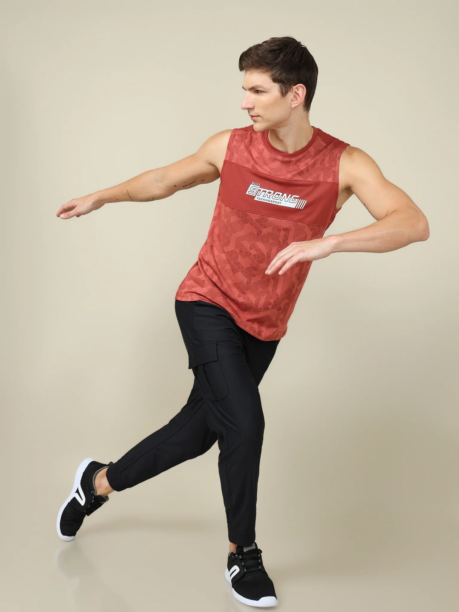Men Printed Slim Fit Crew Neck Innerwear Vest with TECHNO COOL+ - Image 5