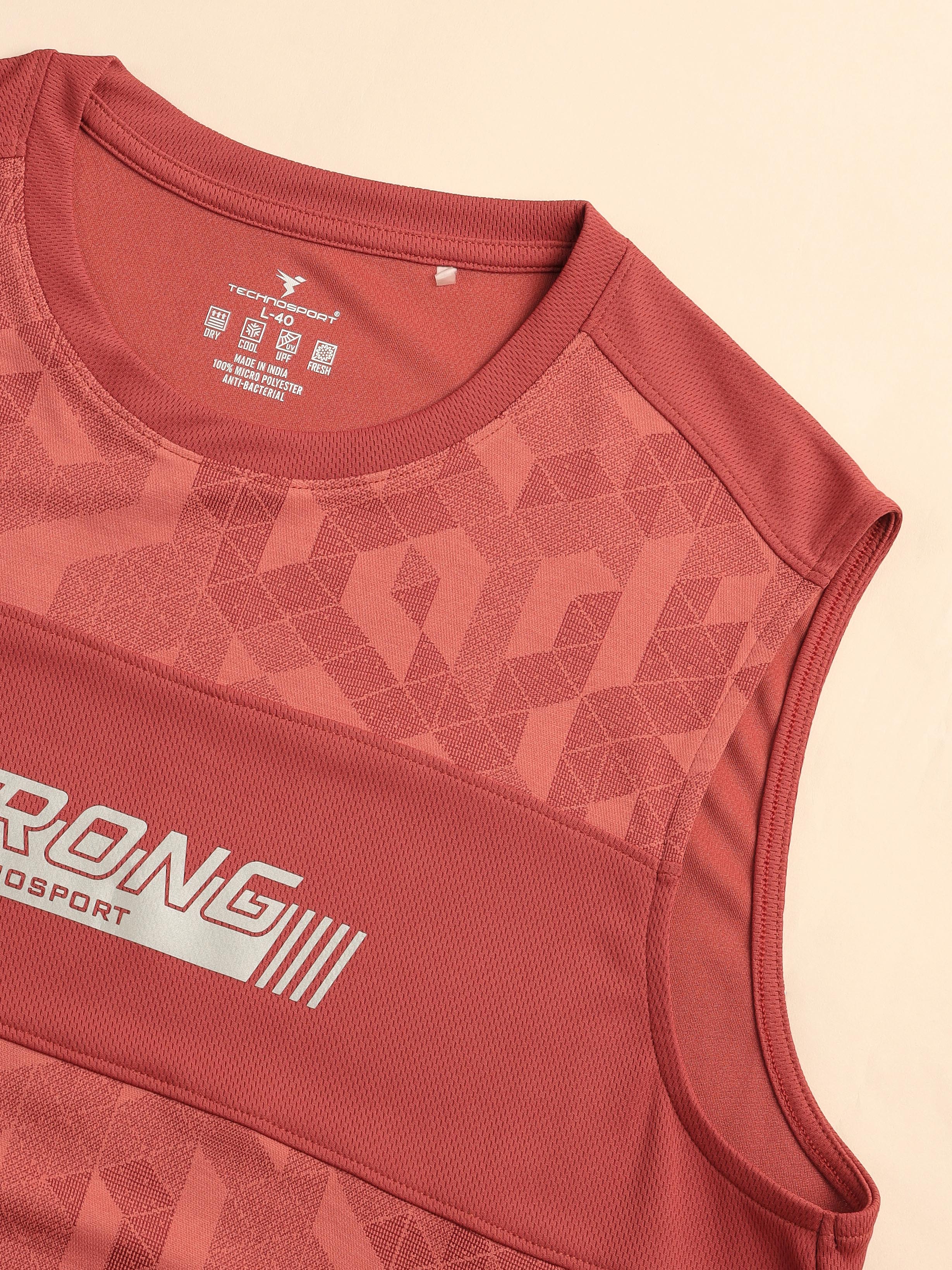 Men Printed Slim Fit Crew Neck Innerwear Vest with TECHNO COOL+ - Image 7