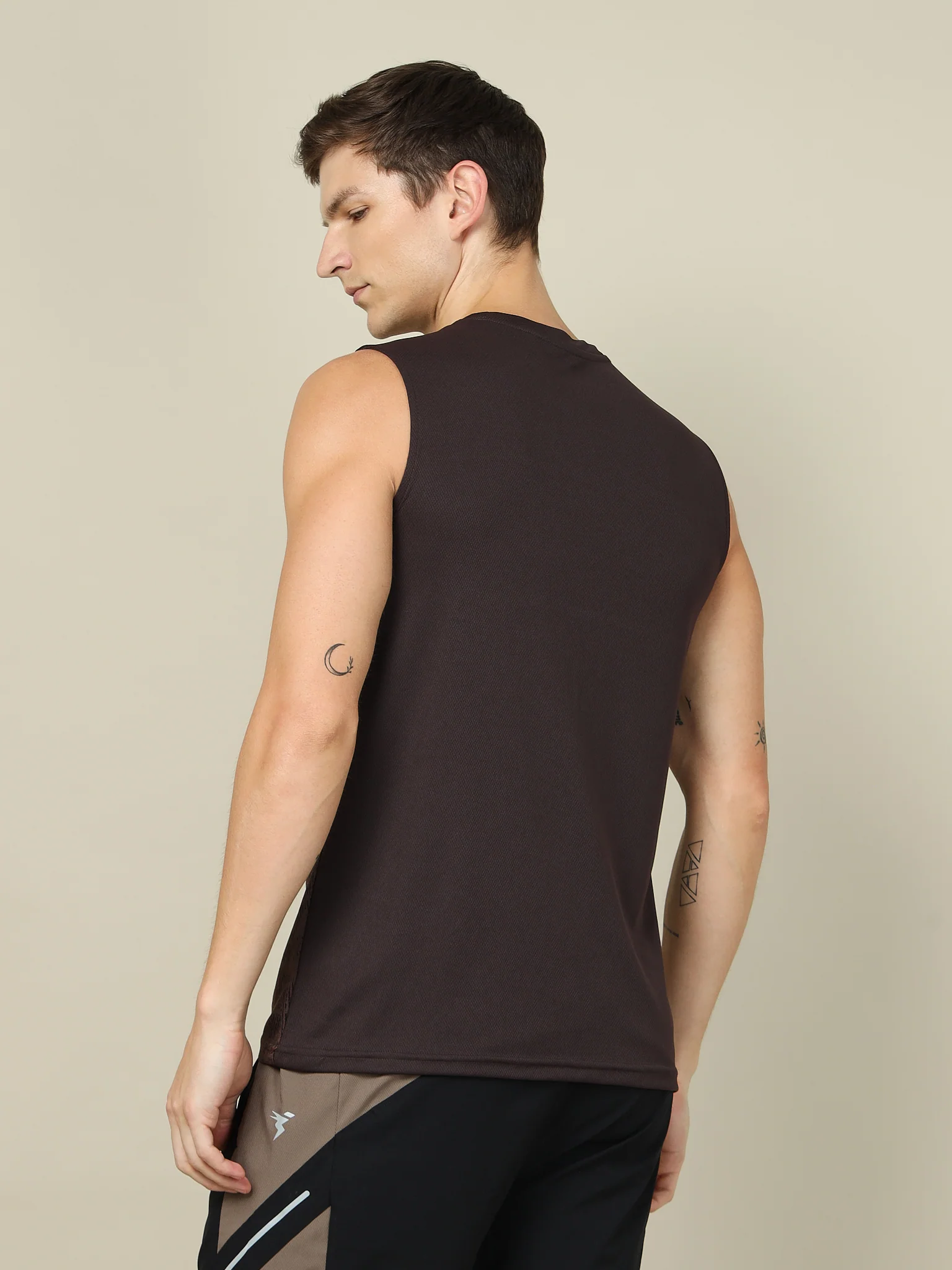 Men Printed Slim Fit Crew Neck Innerwear Vest with TECHNO COOL+ - Image 3