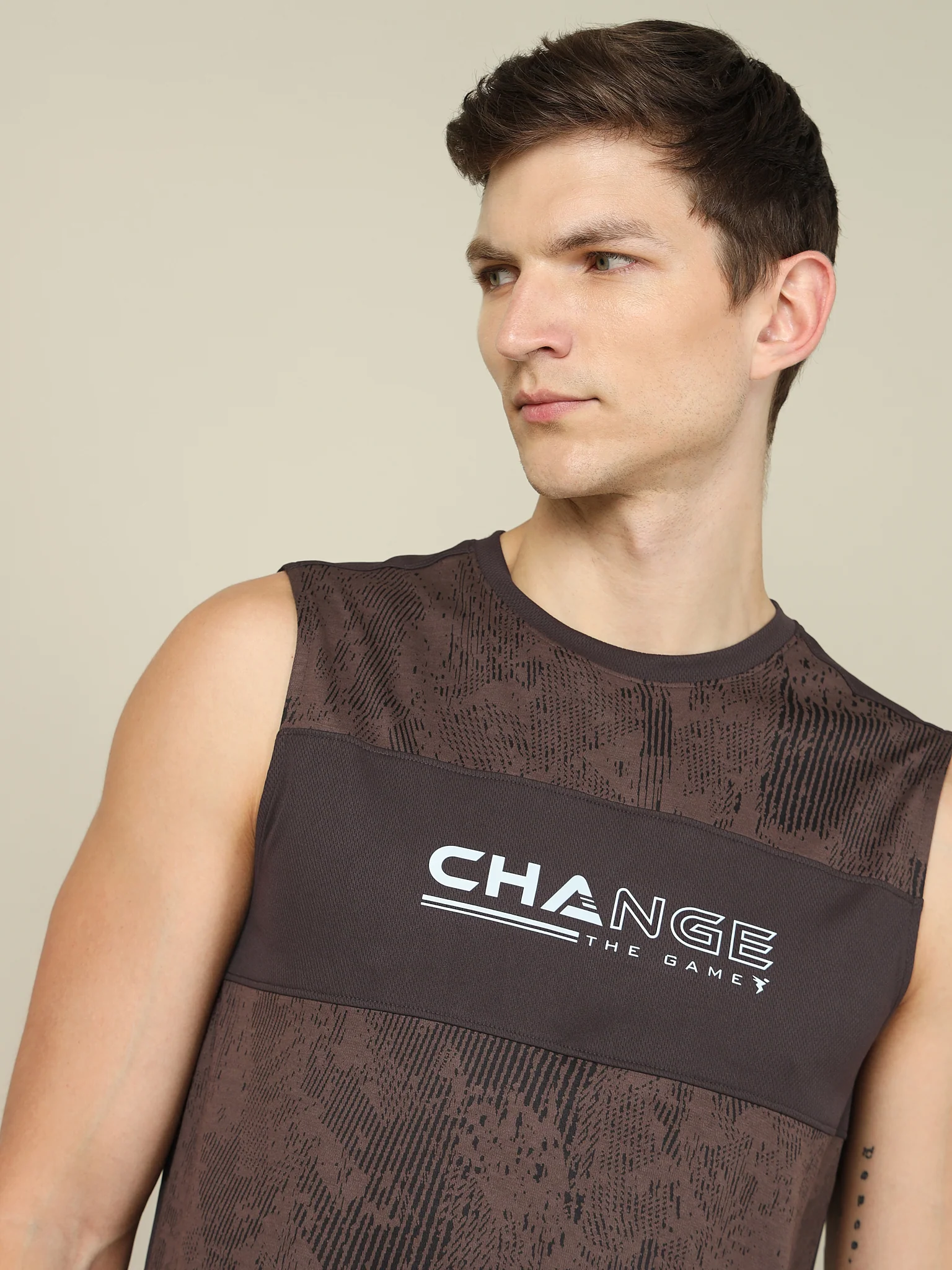Men Printed Slim Fit Crew Neck Innerwear Vest with TECHNO COOL+ - Image 6