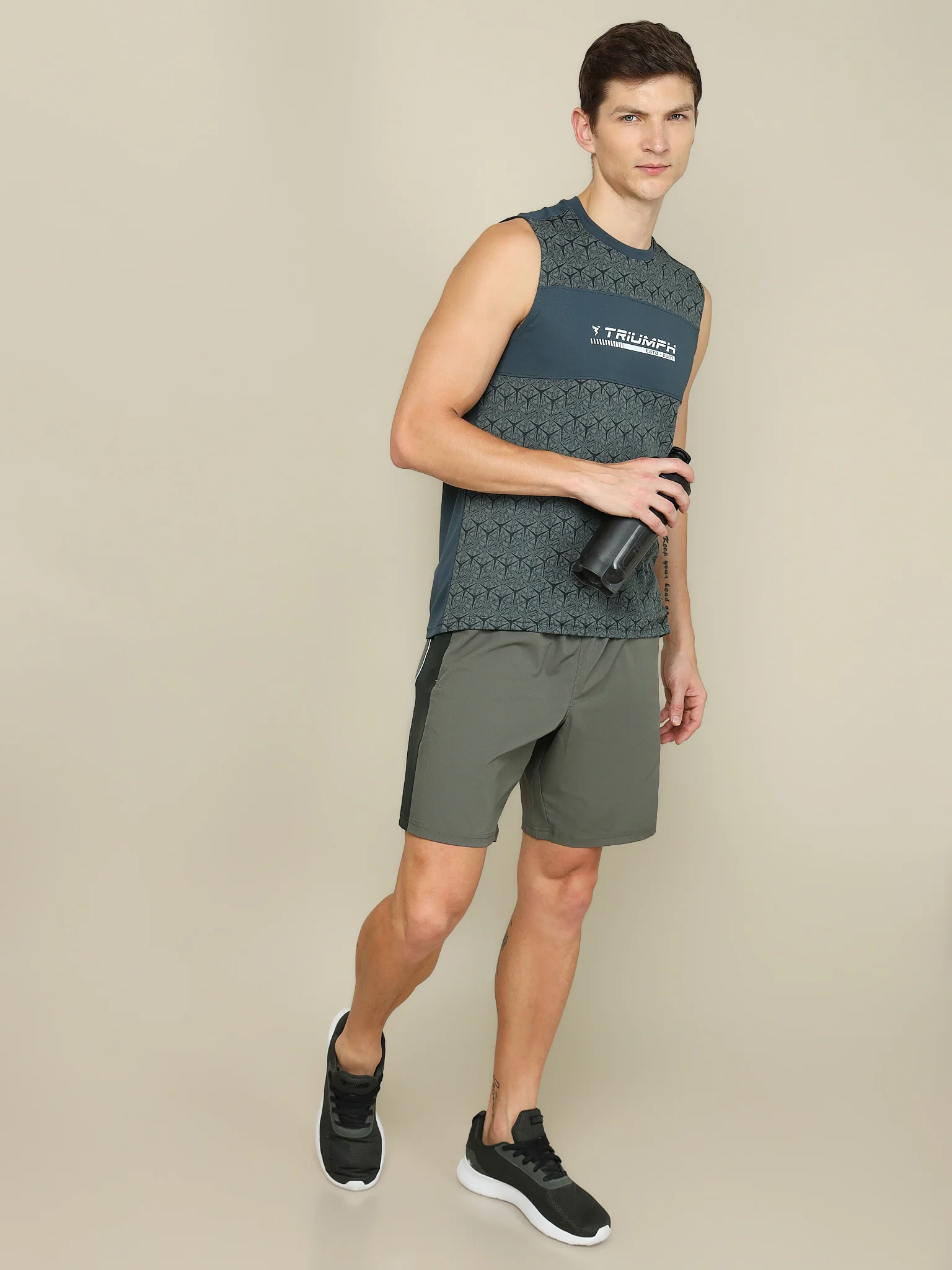 Men Printed Slim Fit Crew Neck Innerwear Vest with TECHNO COOL+ - Image 5