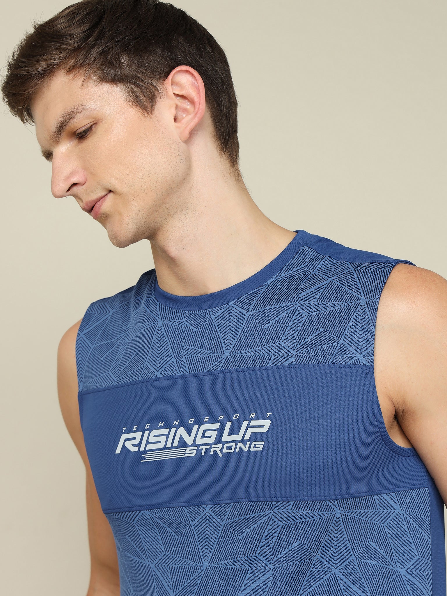 Men Printed Slim Fit Crew Neck Innerwear Vest with TECHNO COOL+ - Image 6