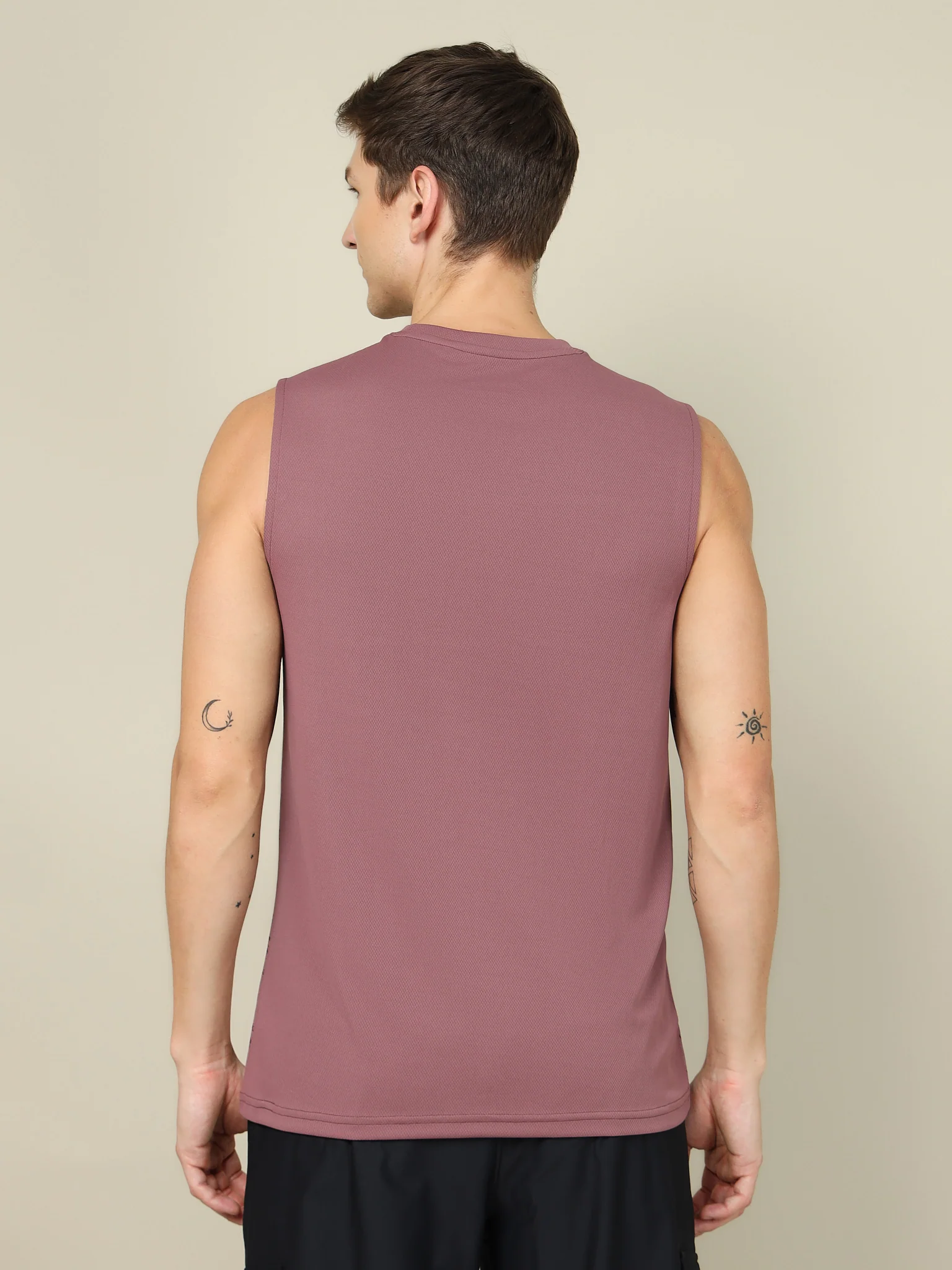 Men Printed Slim Fit Crew Neck Innerwear Vest with TECHNO COOL+ - Image 3