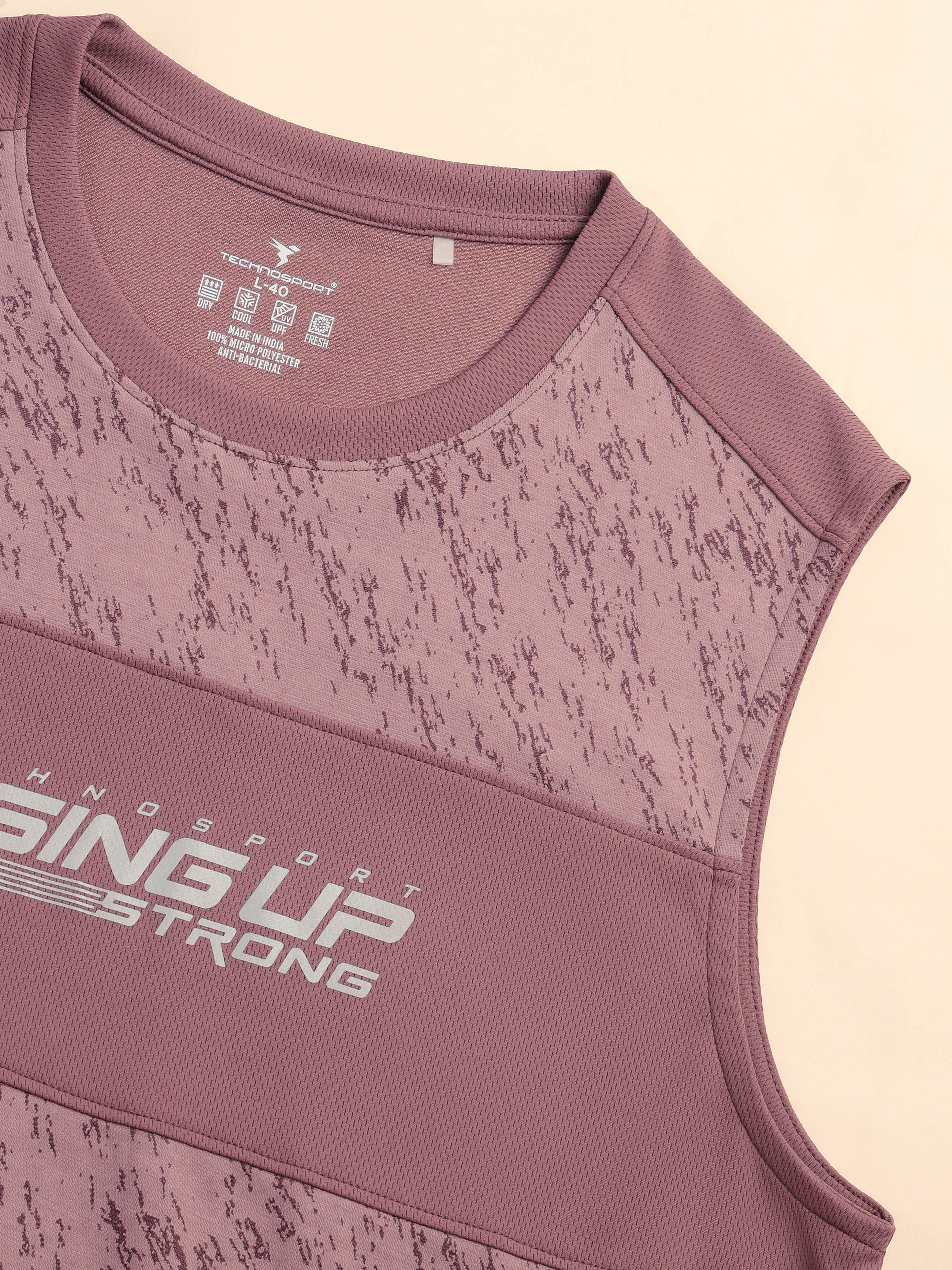Men Printed Slim Fit Crew Neck Innerwear Vest with TECHNO COOL+ - Image 7