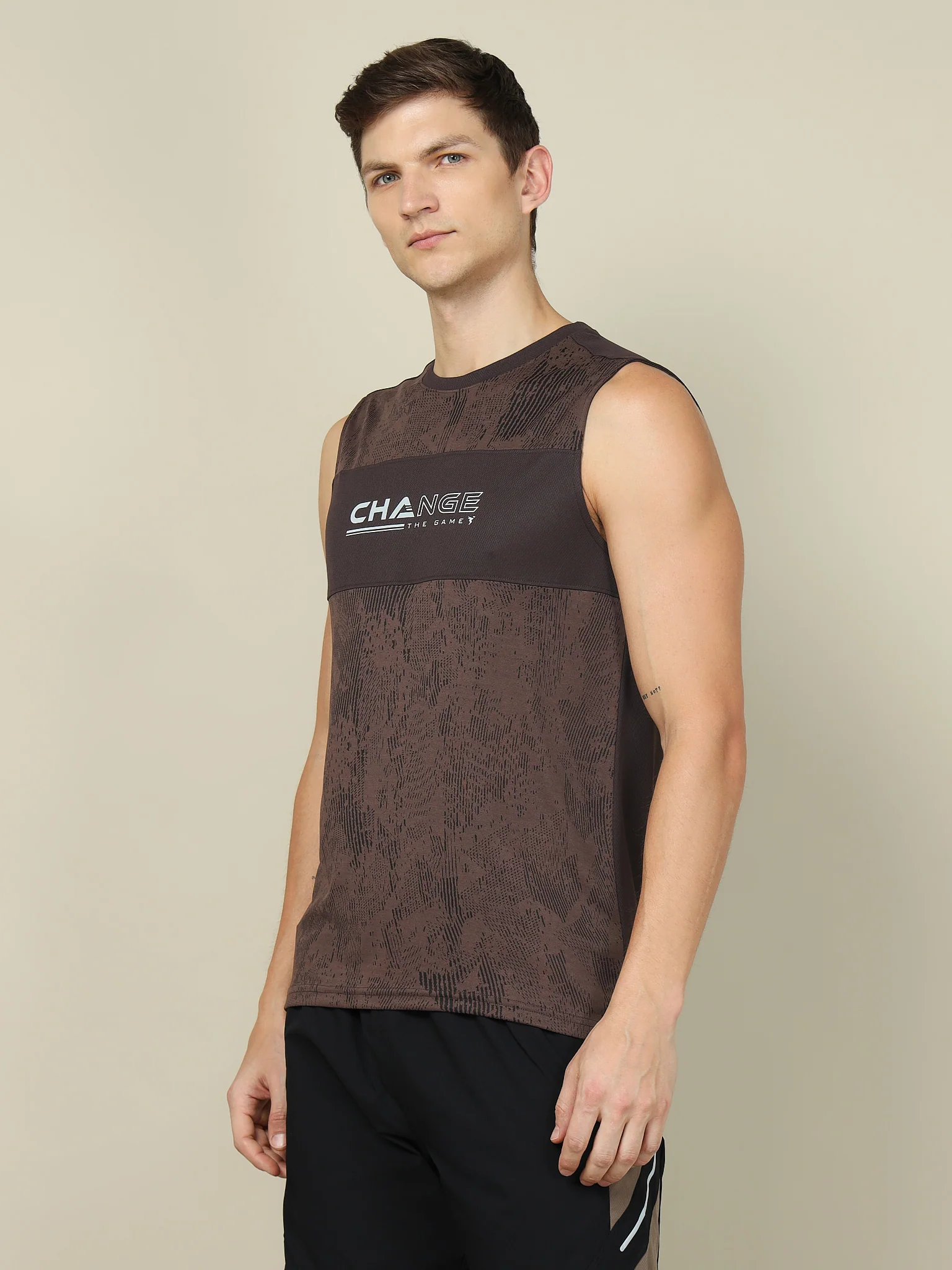 Men Printed Slim Fit Crew Neck Innerwear Vest with TECHNO COOL+ (Pack Of 2) - Image 5