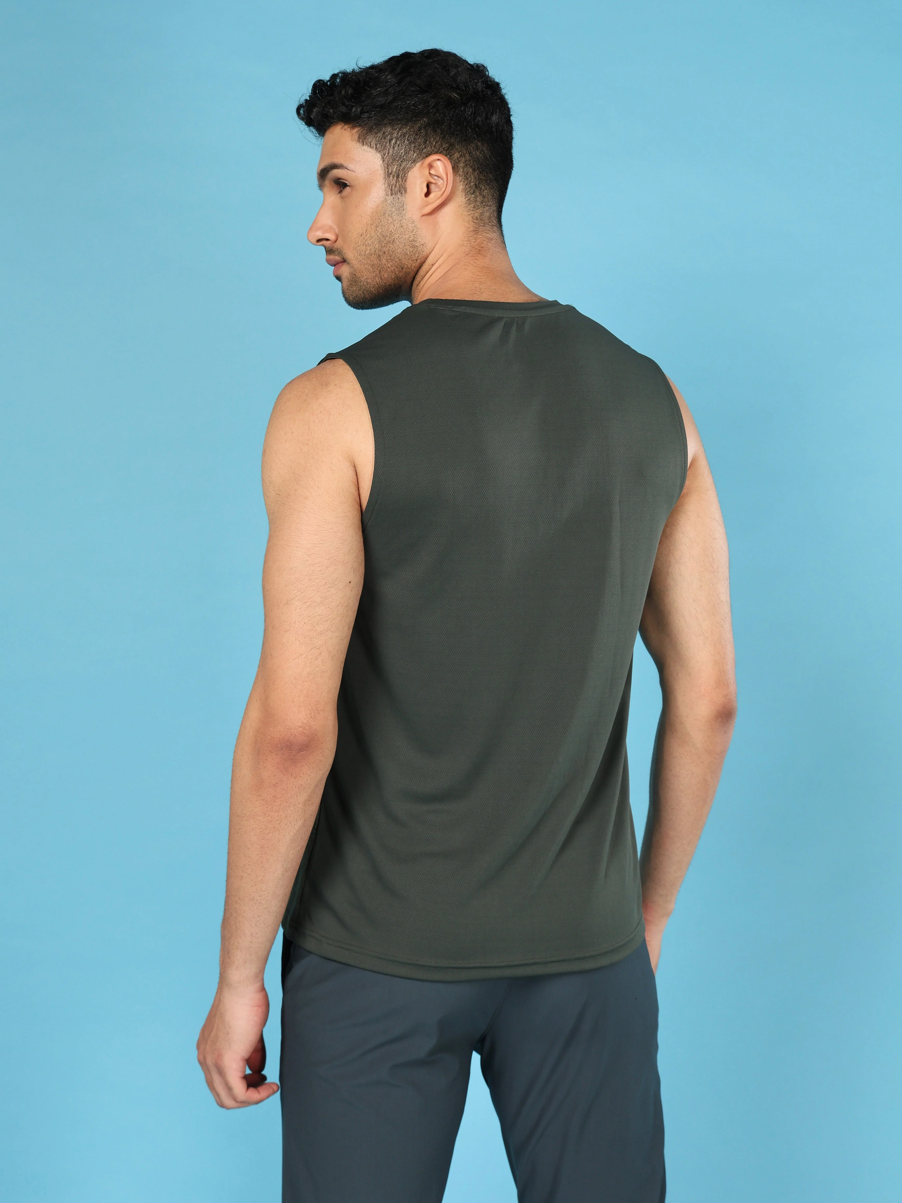 Men Printed Slim Fit Crew Neck Innerwear Vest with TECHNO COOL+ (Pack Of 2) - Image 2