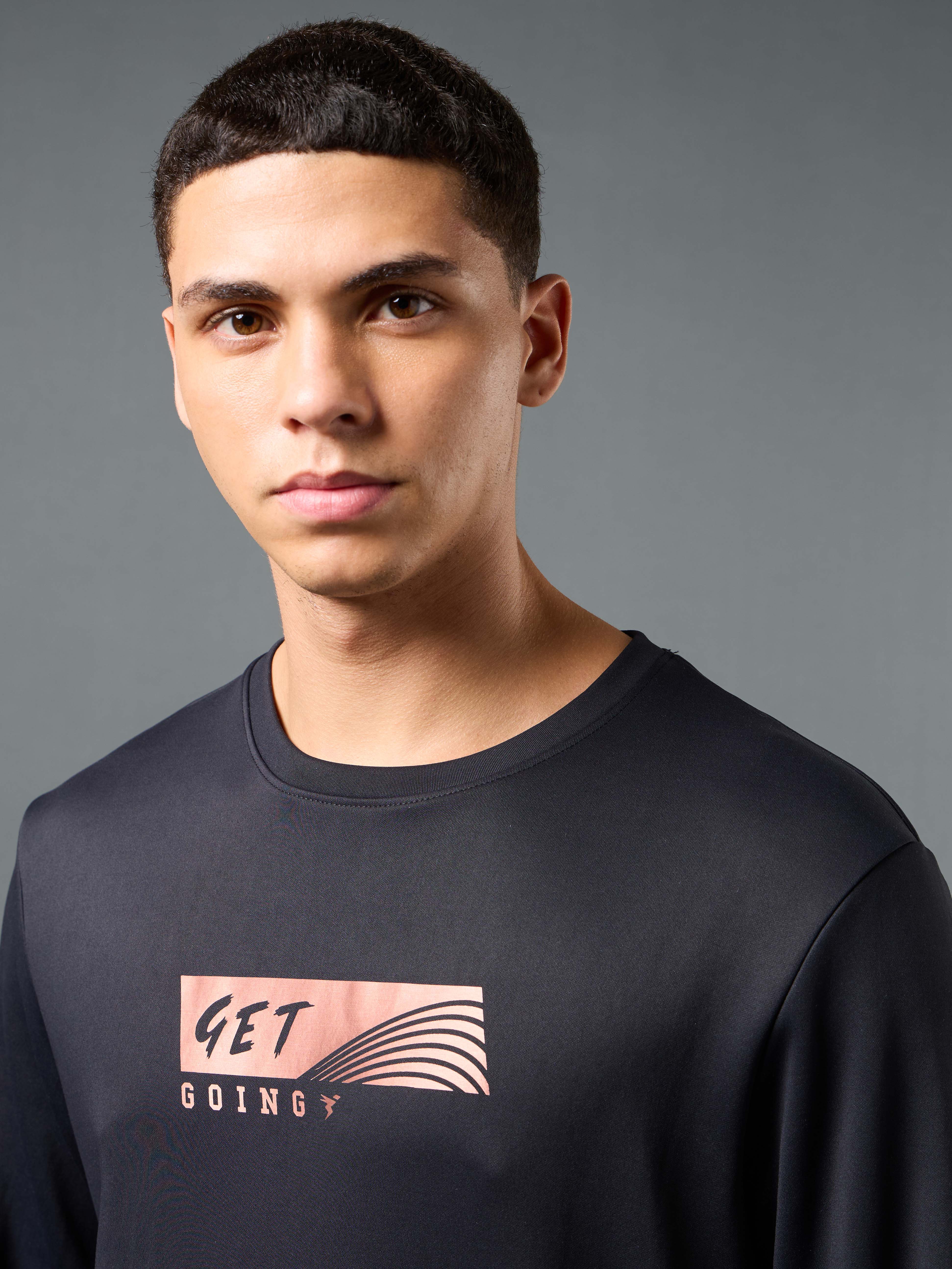 Men Printed Slim Fit Crew Neck Sweatshirt with ELASTO PLUS - Image 5