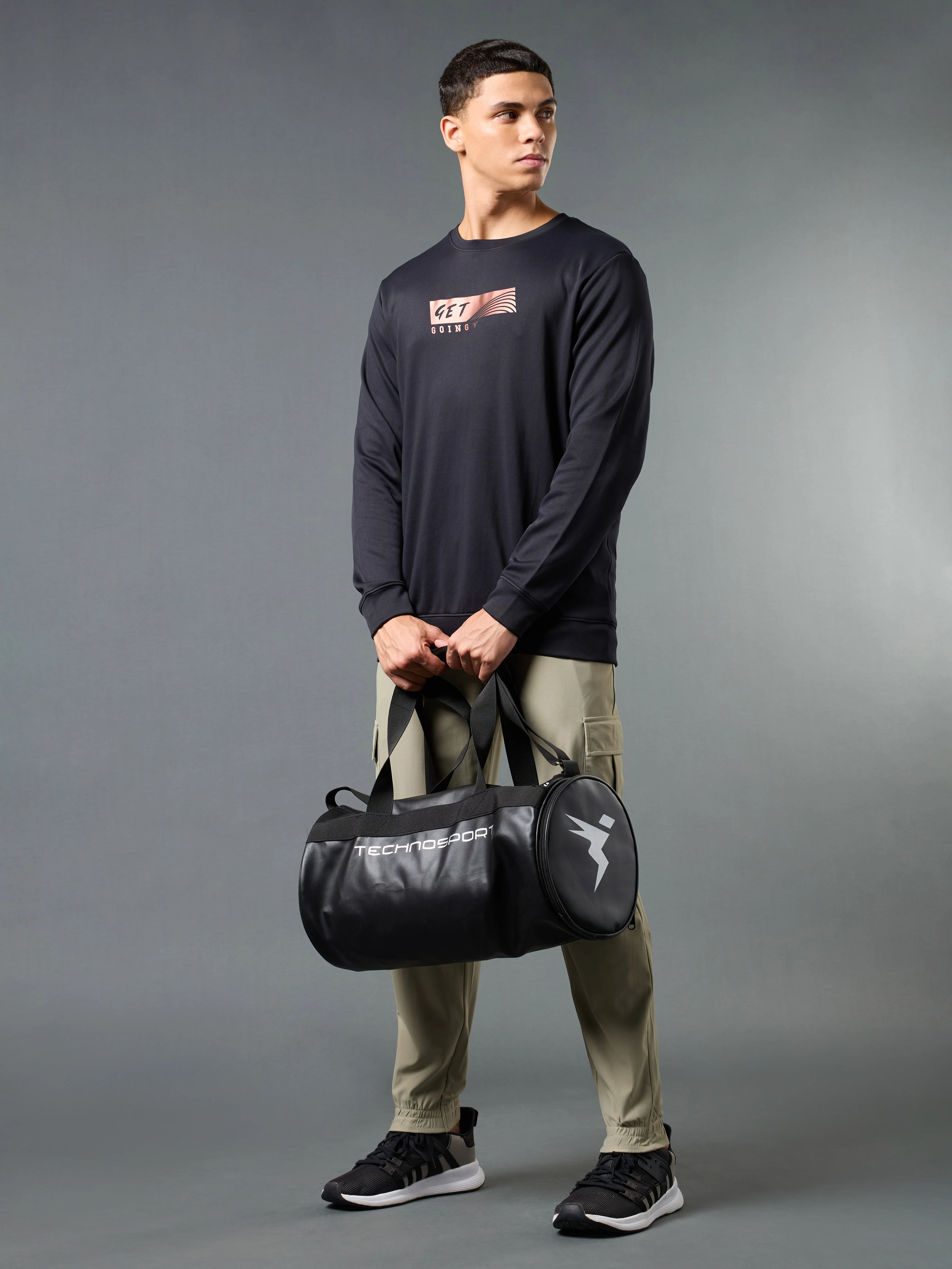 Men Printed Slim Fit Crew Neck Sweatshirt with ELASTO PLUS - Image 6