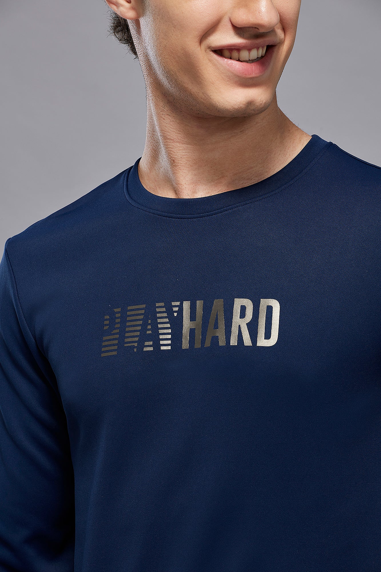 Men Printed Slim Fit Crew Neck Sweatshirt with ELASTO PLUS - Image 6