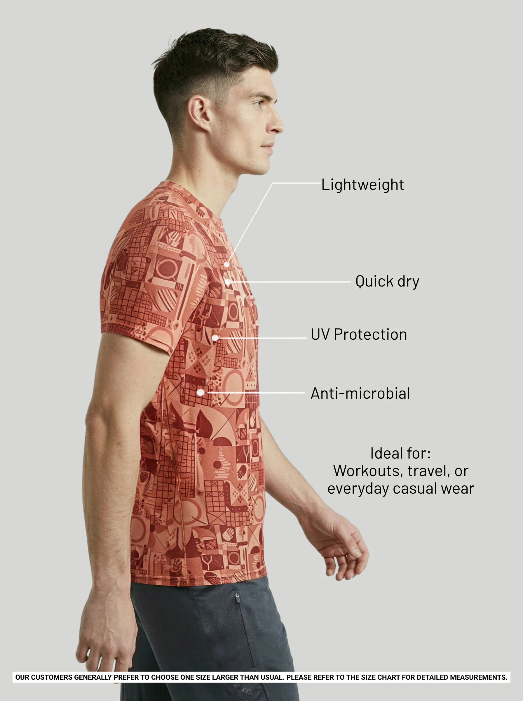Men Printed Slim Fit Crew Neck T-shirt with MATPIQ - Image 5