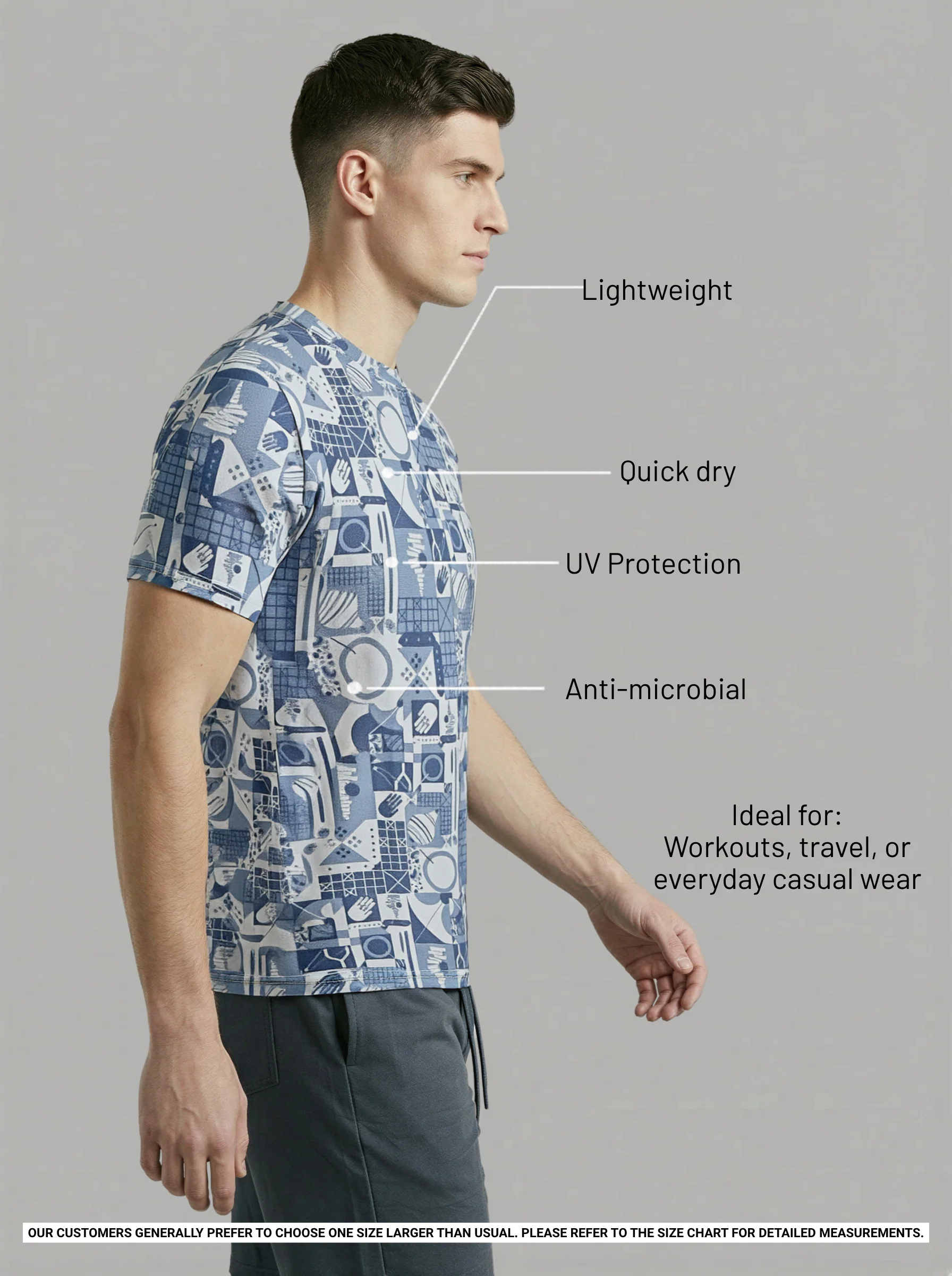 Men Printed Slim Fit Crew Neck T-shirt with MATPIQ - Image 4