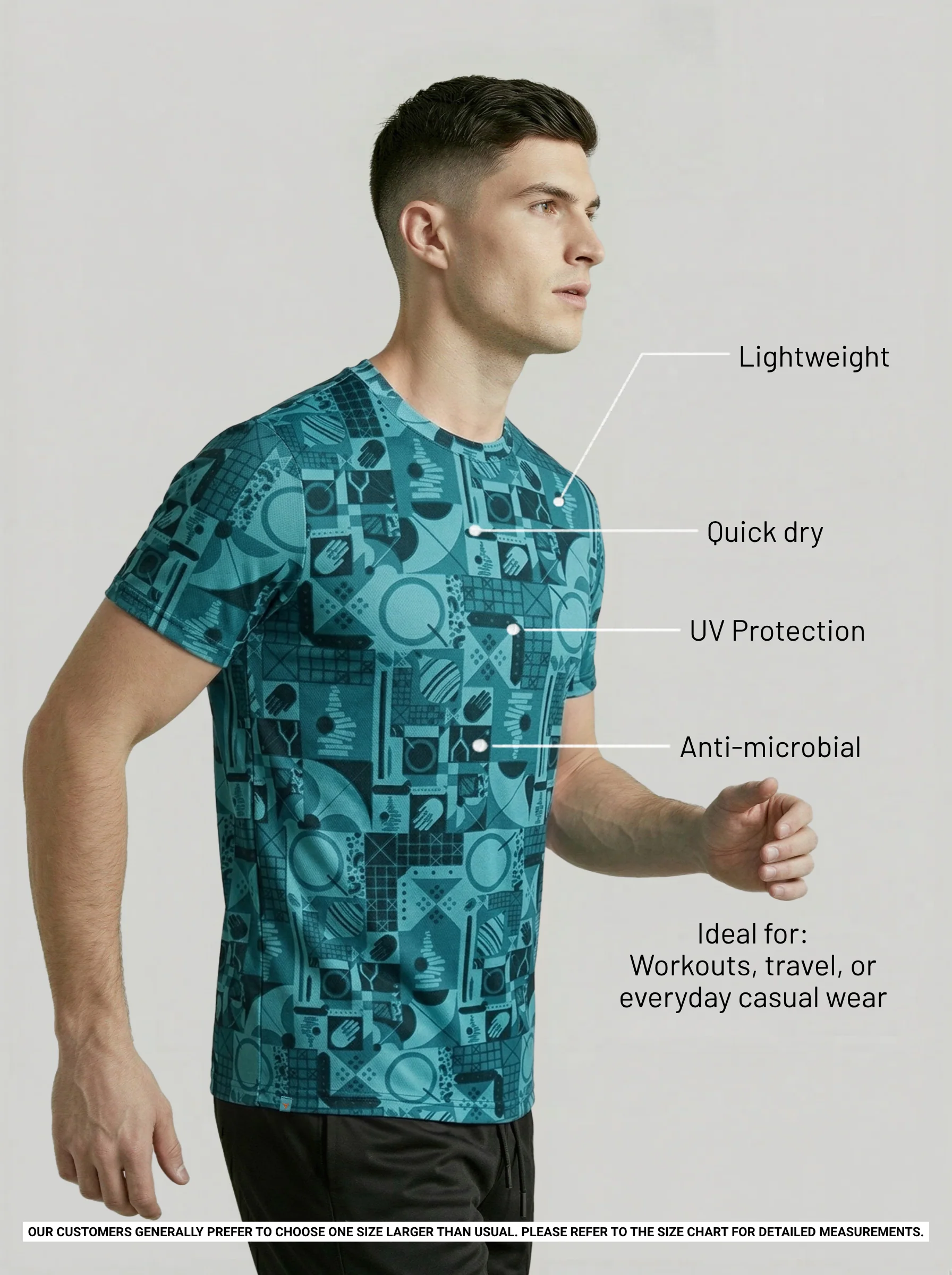 Men Printed Slim Fit Crew Neck T-shirt with MATPIQ - Image 4