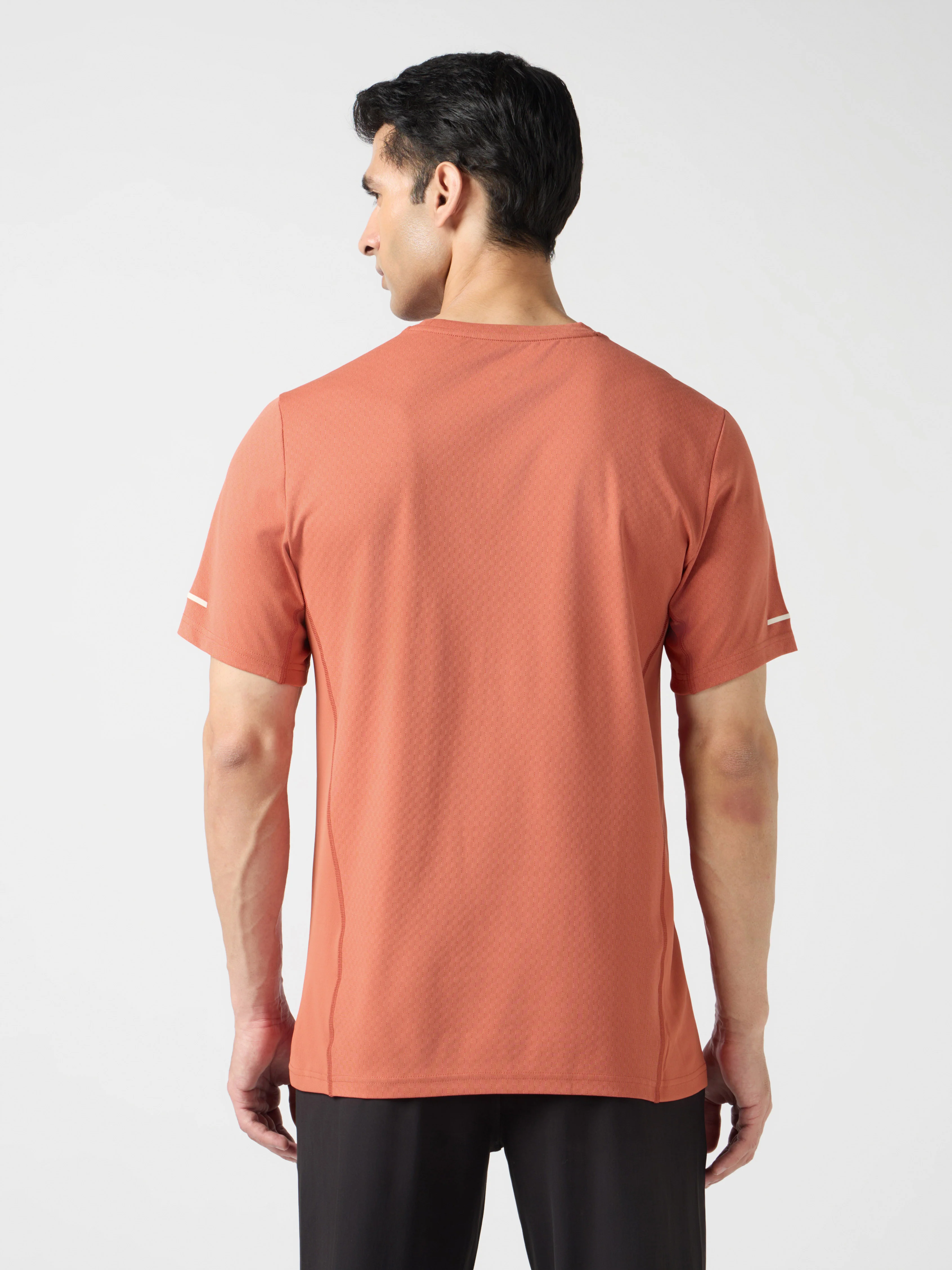 Men Printed Slim Fit Henley Neck Sports T-Shirt with ELASTOLITE - Image 3