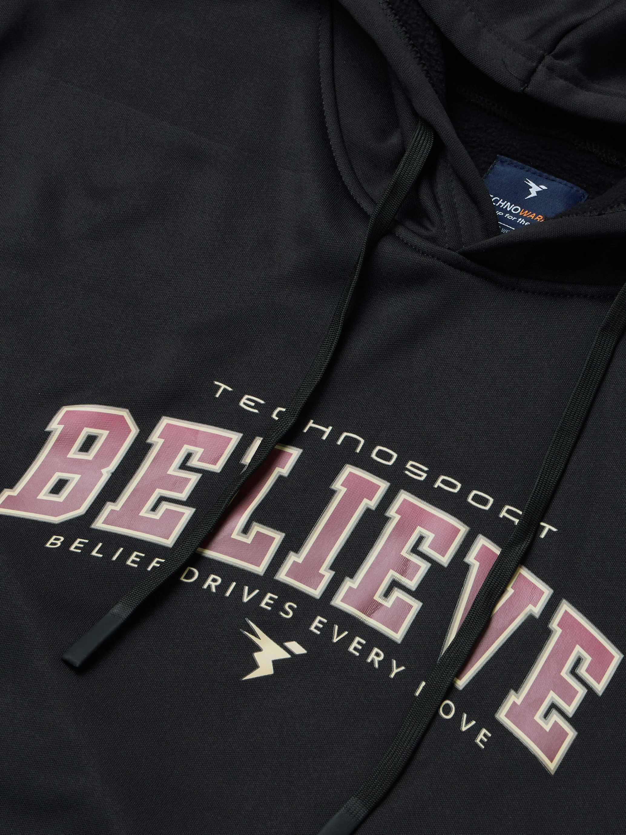 Men Printed Slim Fit Hooded Sweatshirt with TECHNOWARM+ - Image 7