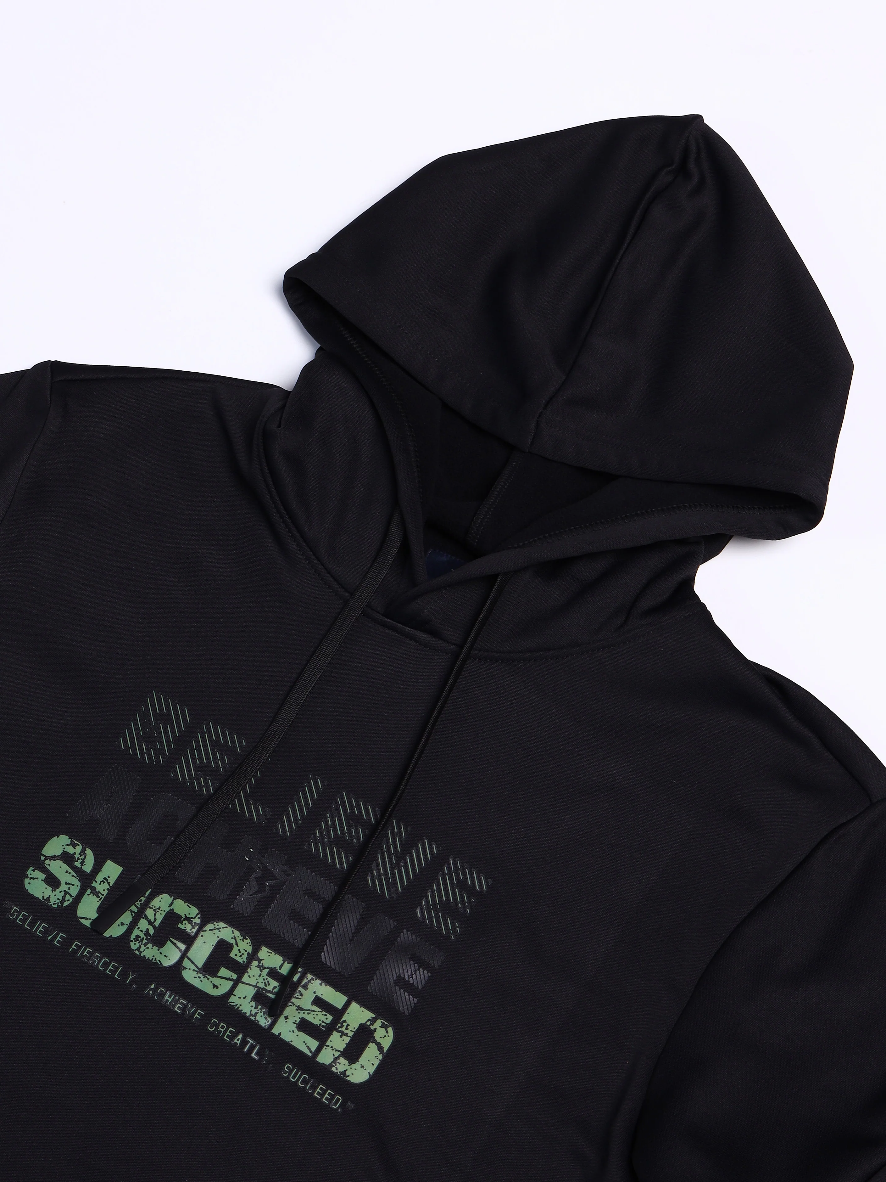 Men Printed Slim Fit Hooded Sweatshirt with TECHNOWARM+ - Image 7