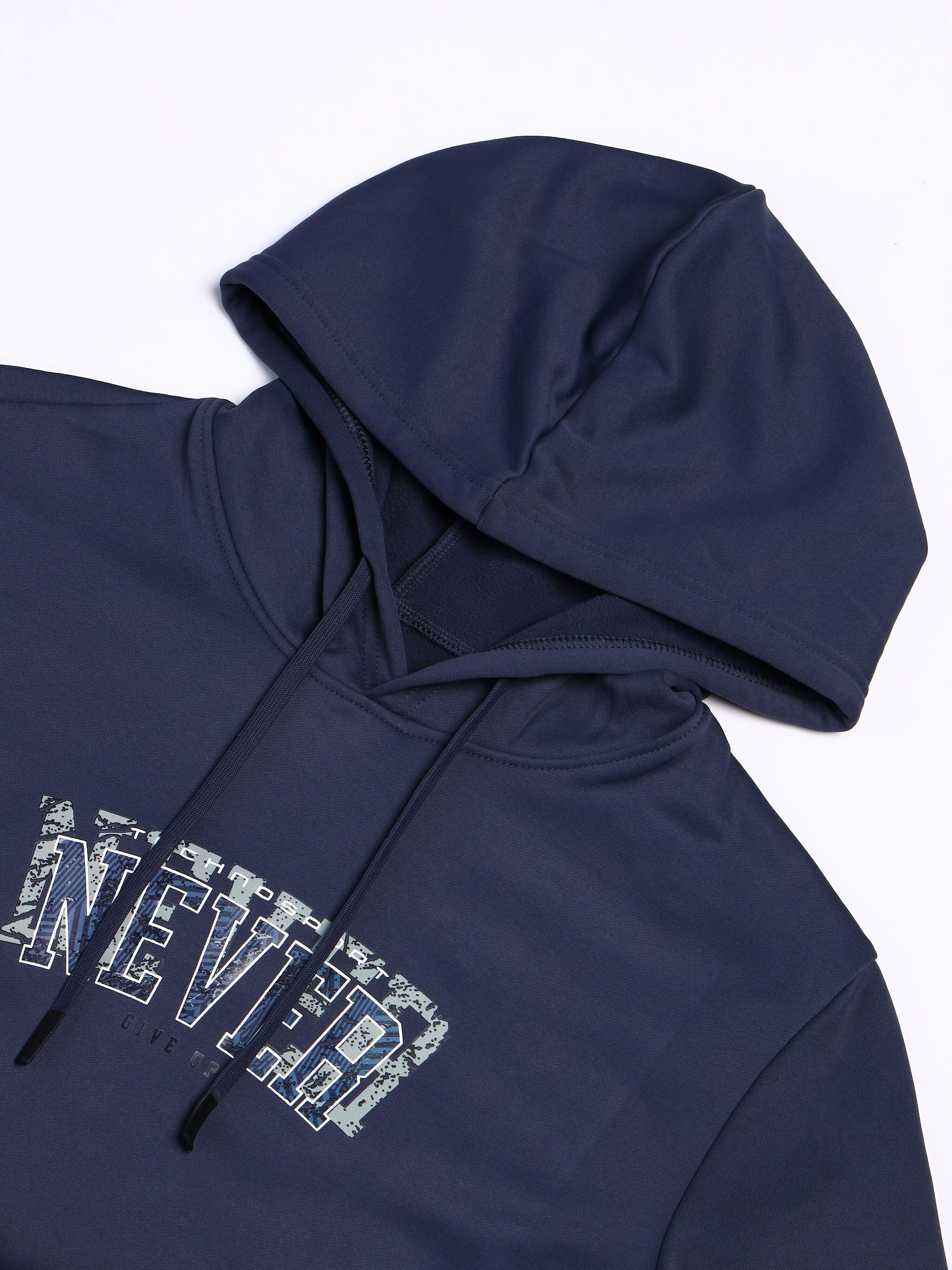 Men Printed Slim Fit Hooded Sweatshirt with TECHNOWARM+ - Image 6