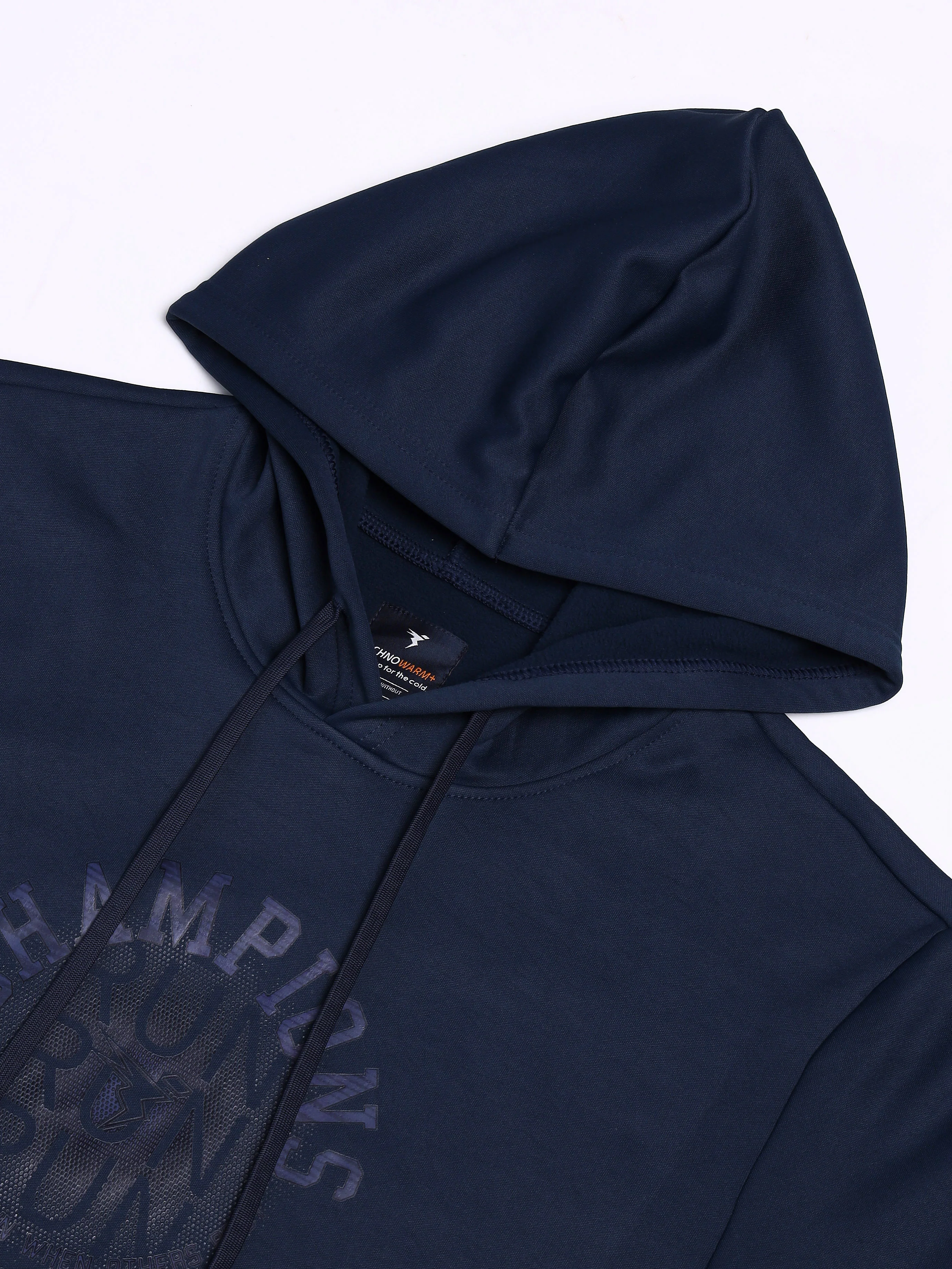 Men Printed Slim Fit Hooded Sweatshirt with TECHNOWARM+ - Image 6