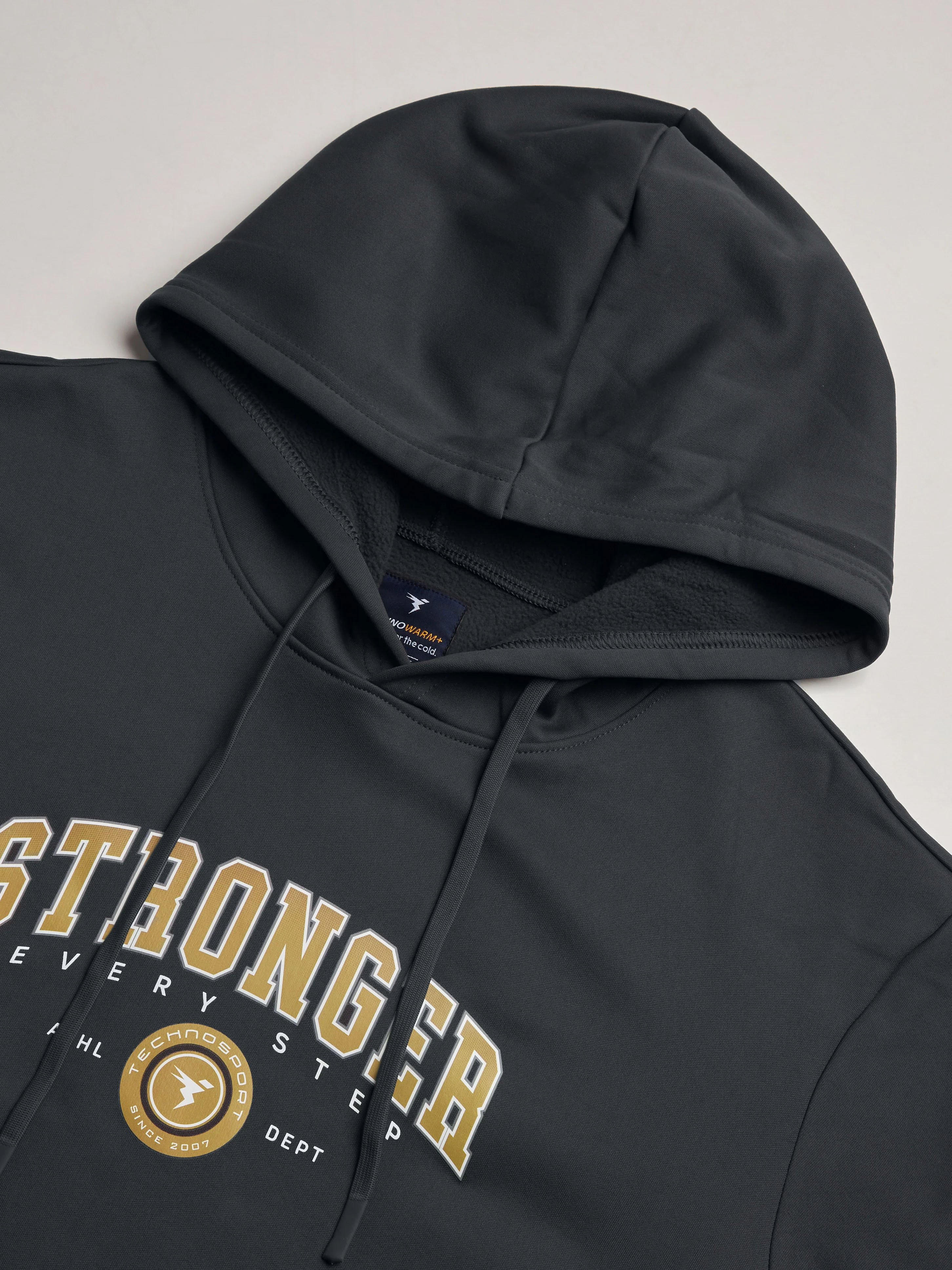 Men Printed Slim Fit Hooded Sweatshirt with TECHNOWARM+ - Image 6