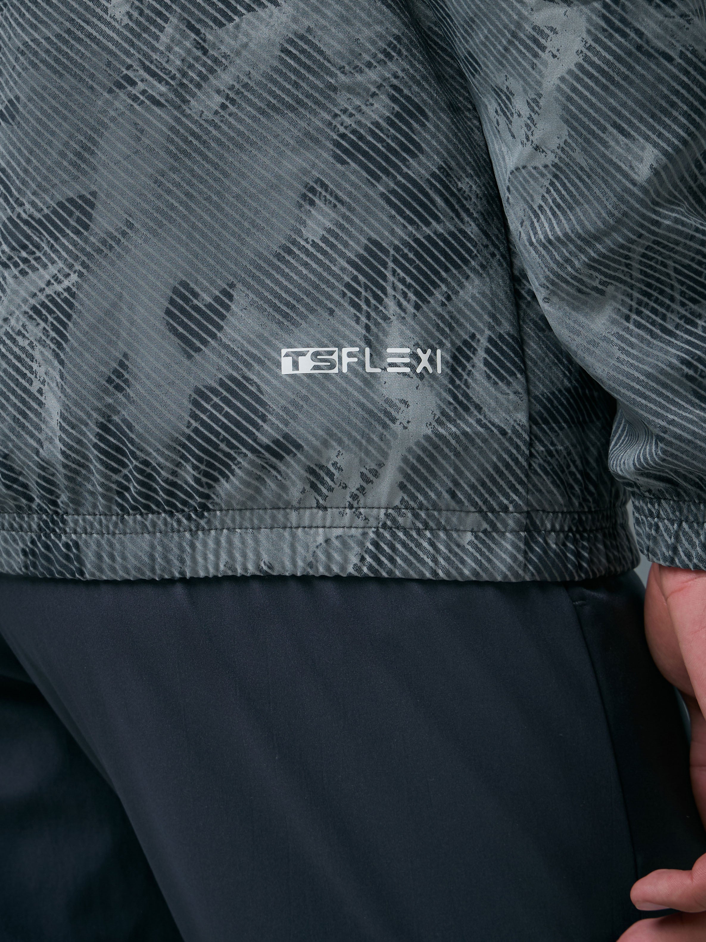 Men Printed Slim Fit Mock Neck Jacket with TS FLEXI - Image 8