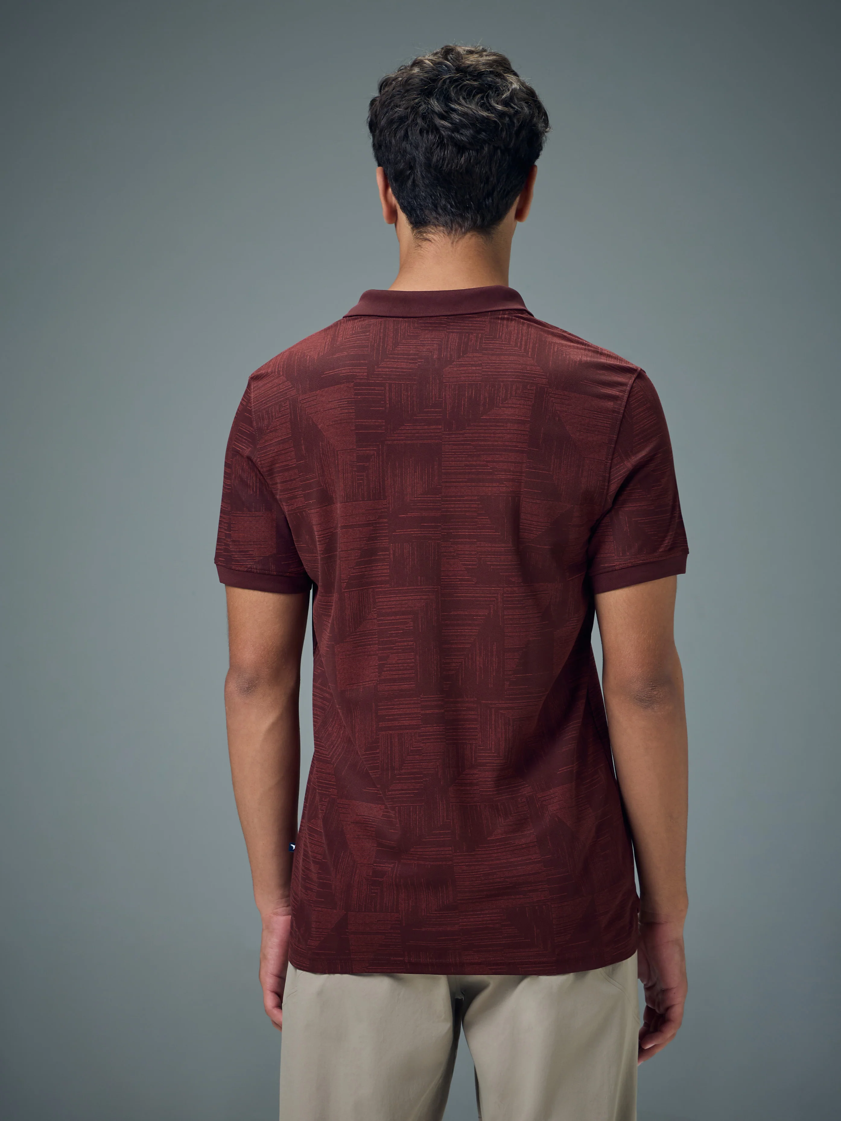 Men Printed Slim Fit Polo Sports T-shirt with MATPIQ - Image 3