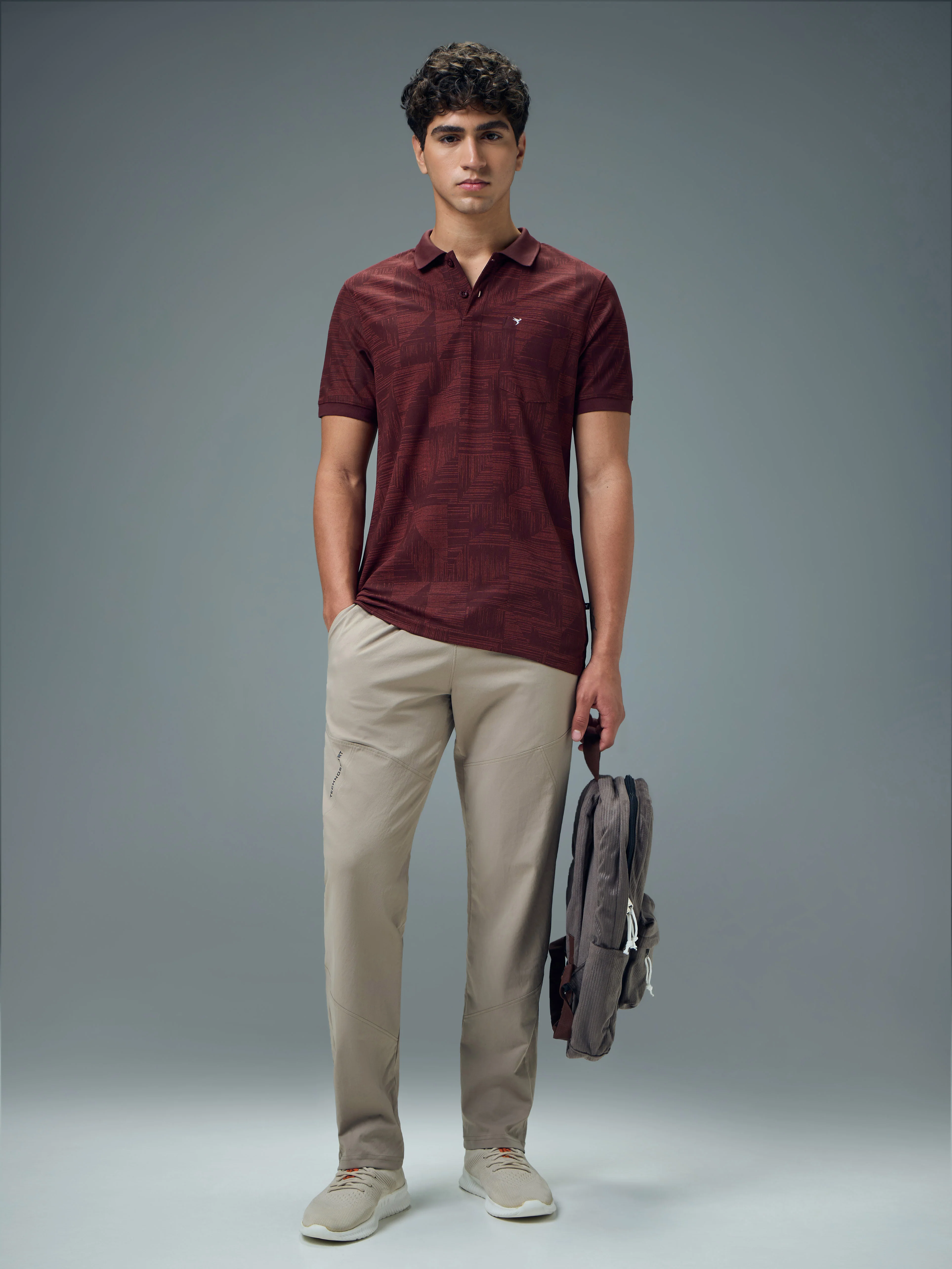 Men Printed Slim Fit Polo Sports T-shirt with MATPIQ - Image 5