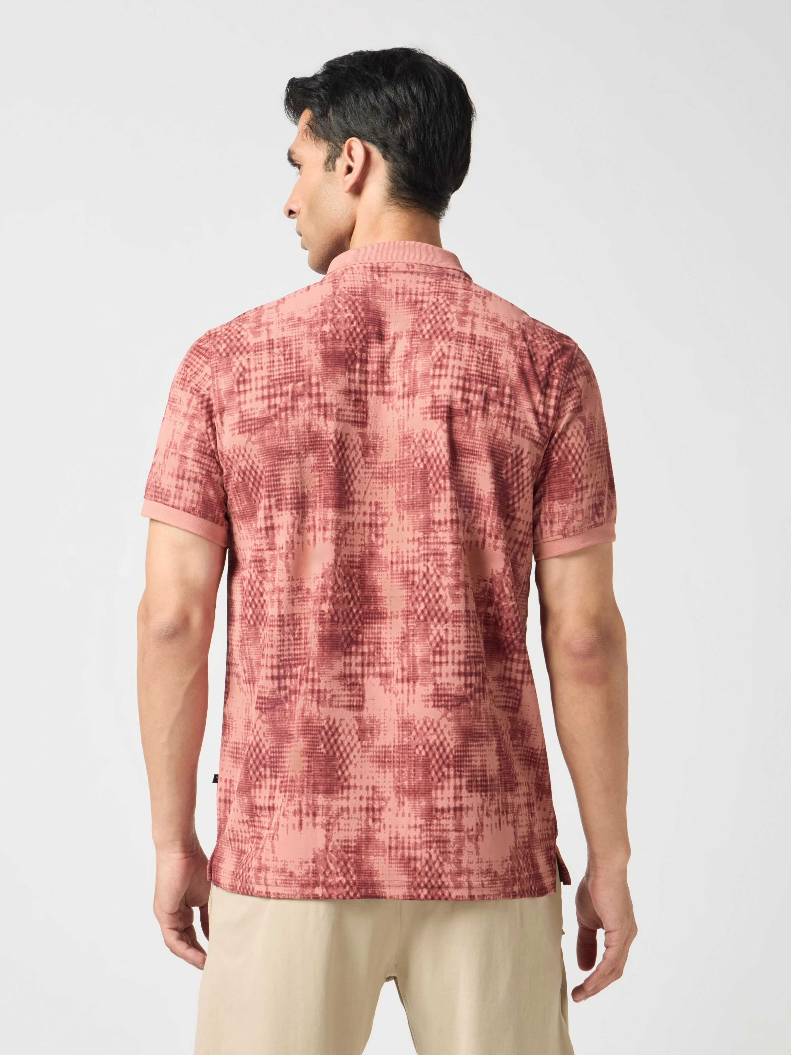 Men Printed Slim Fit Polo Sports T-shirt with MATPIQ - Image 3
