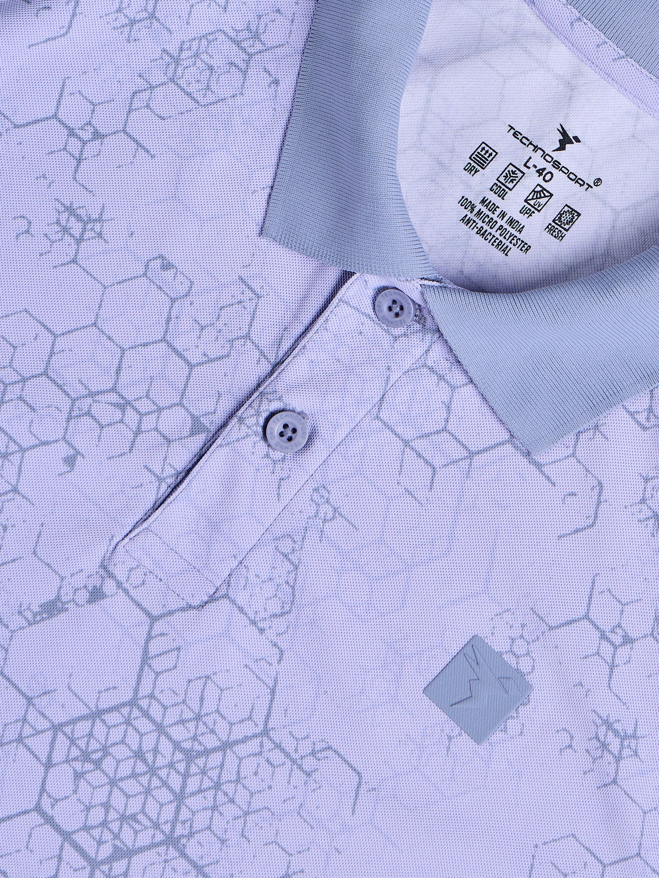 Men Printed Slim Fit Polo T-shirt with MATPIQ - Image 7