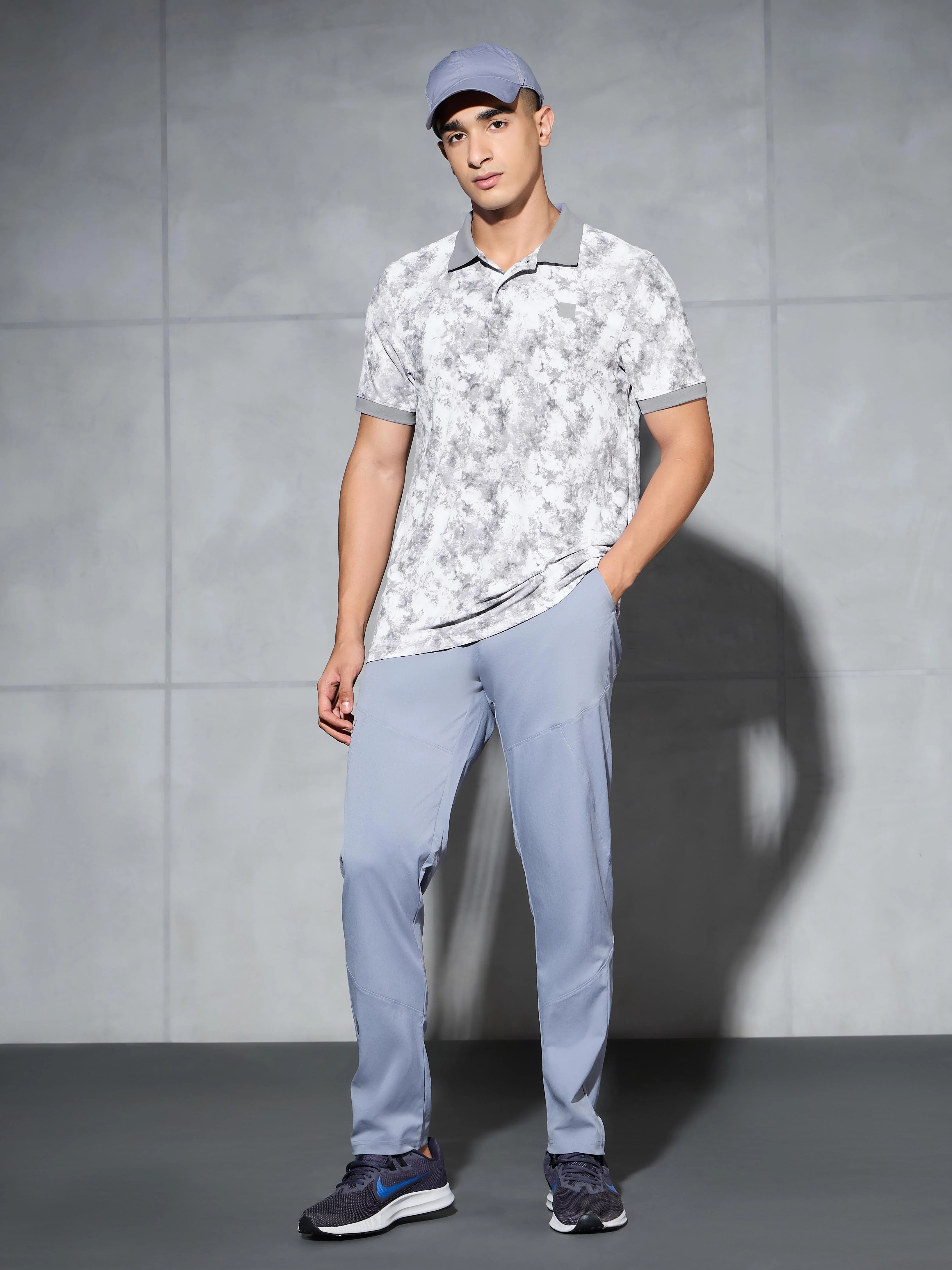 Men Printed Slim Fit Polo T-shirt with MATPIQ
