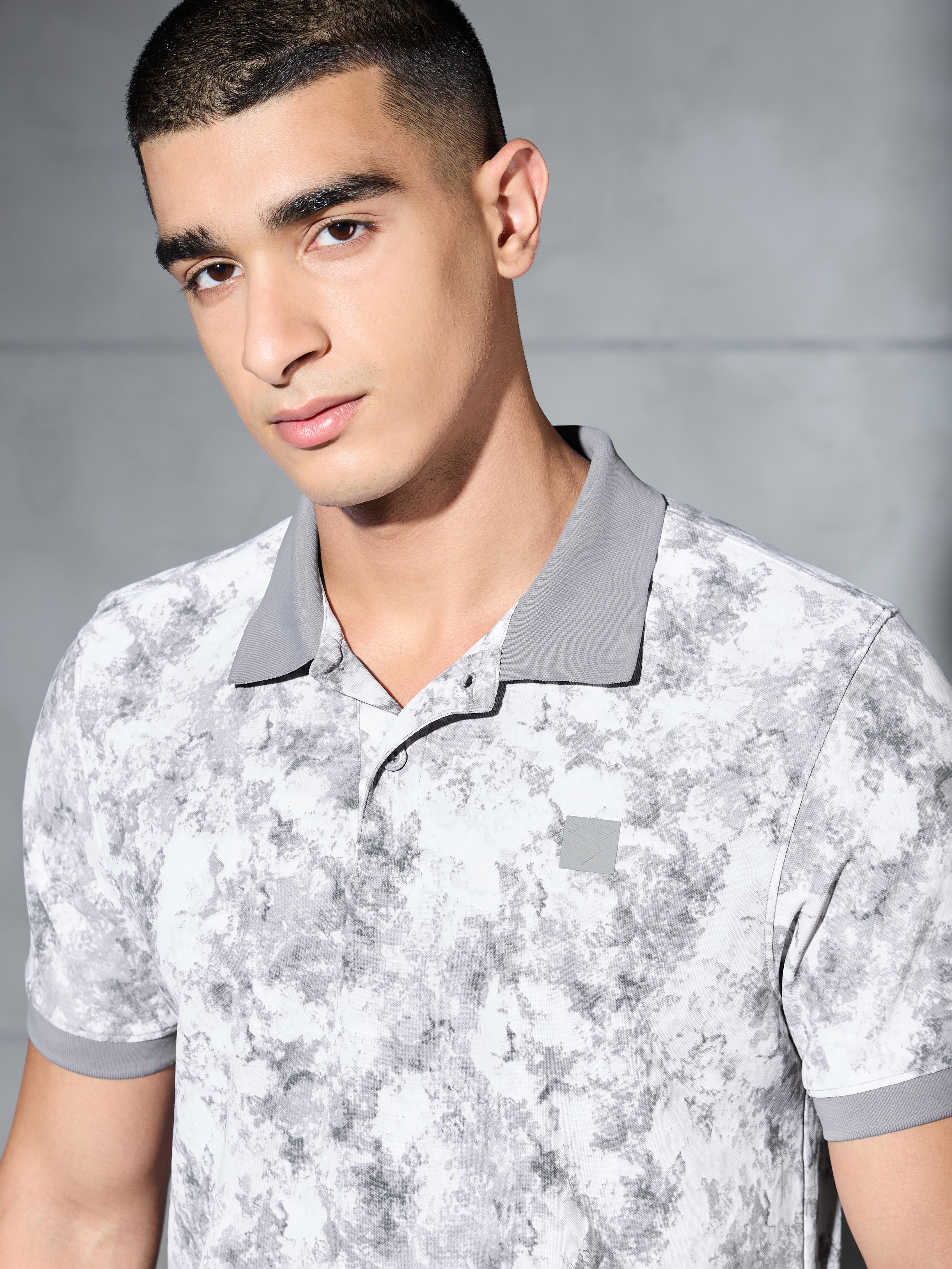 Men Printed Slim Fit Polo T-shirt with MATPIQ - Image 6