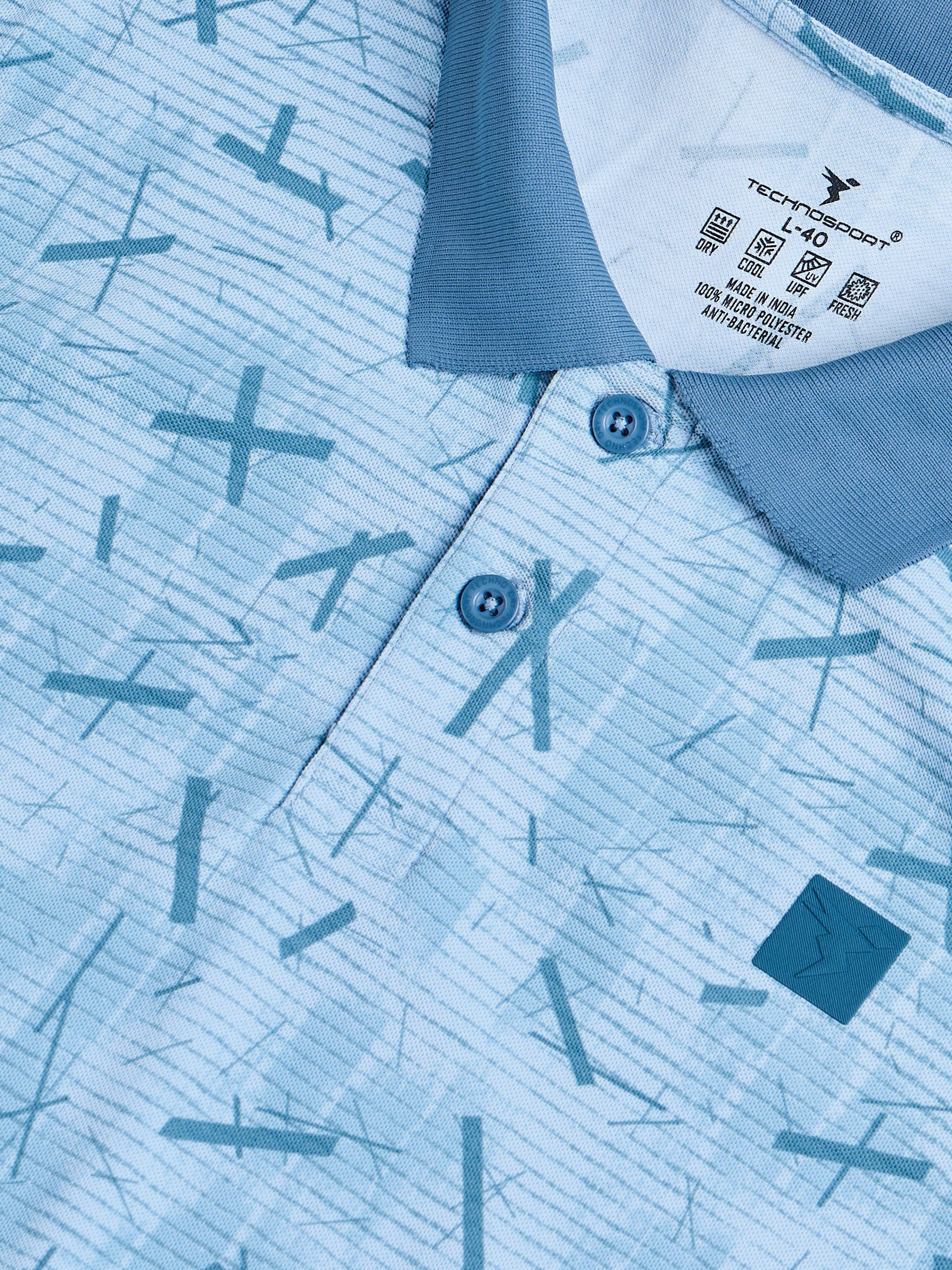 Men Printed Slim Fit Polo T-shirt with MATPIQ - Image 7