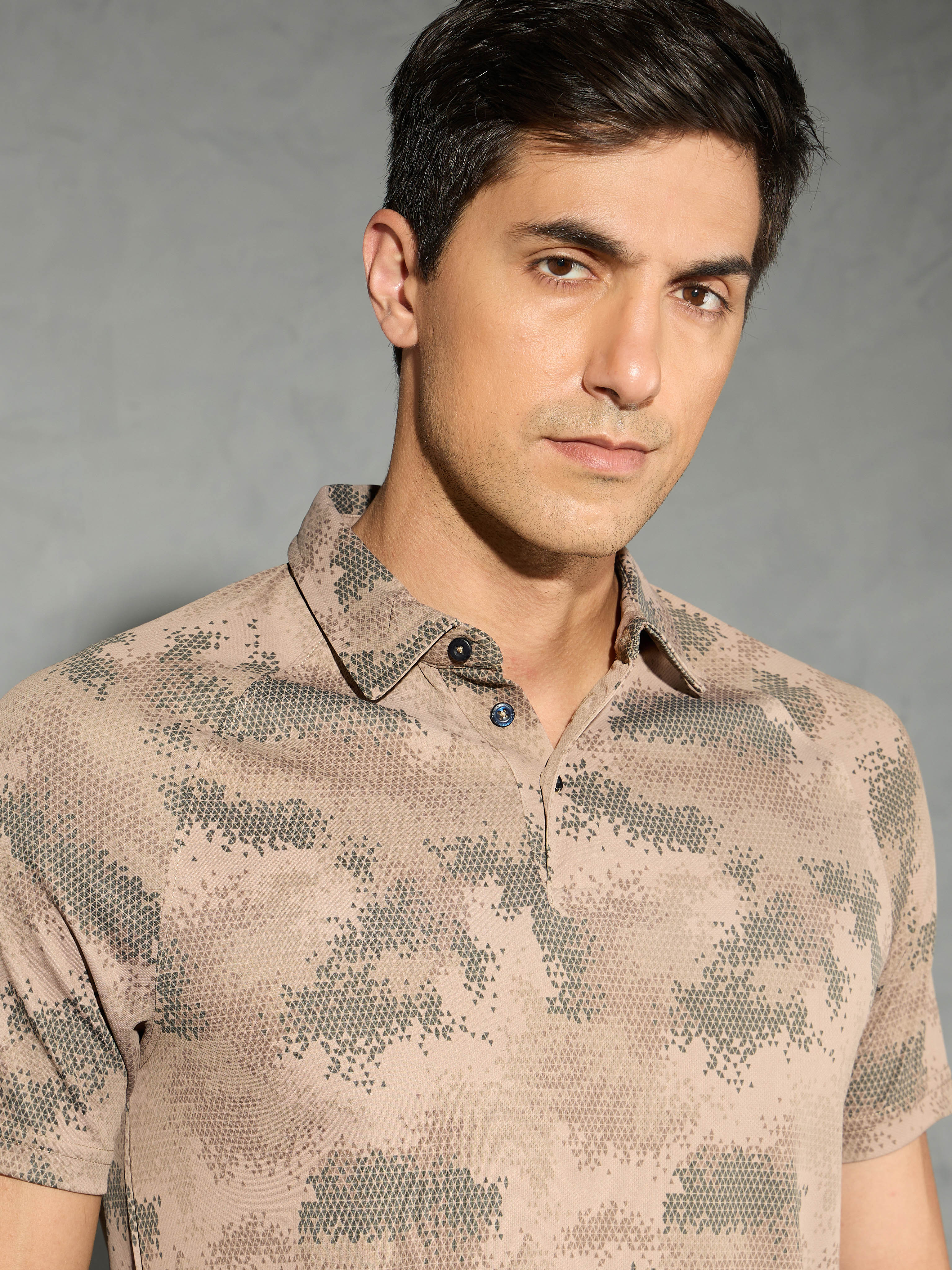Men Printed Slim Fit Polo T-shirt with TECHNOCOOL+ - Image 6