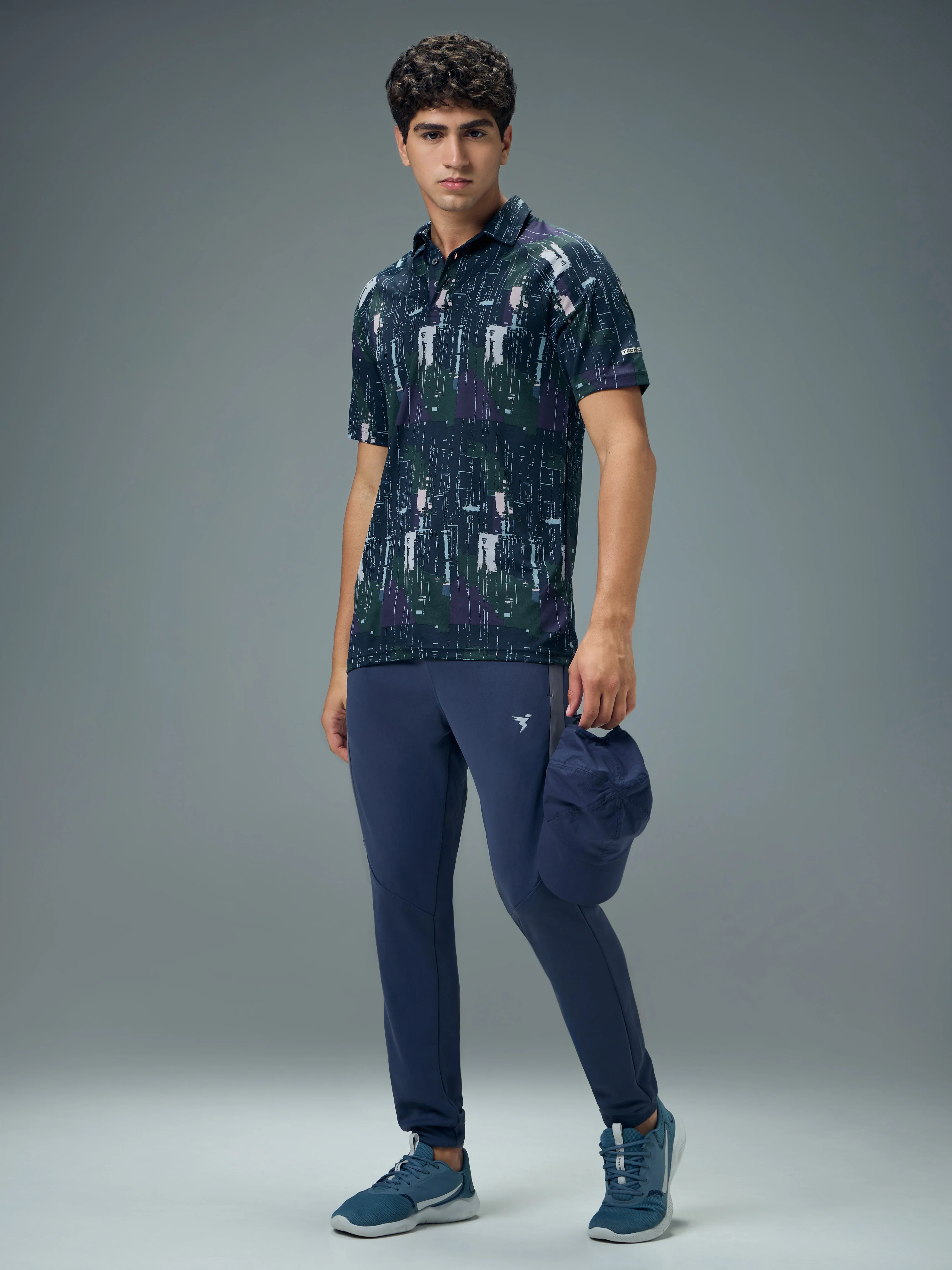 Men Printed Slim Fit Polo T-shirt with TECHNOCOOL+ - Image 5