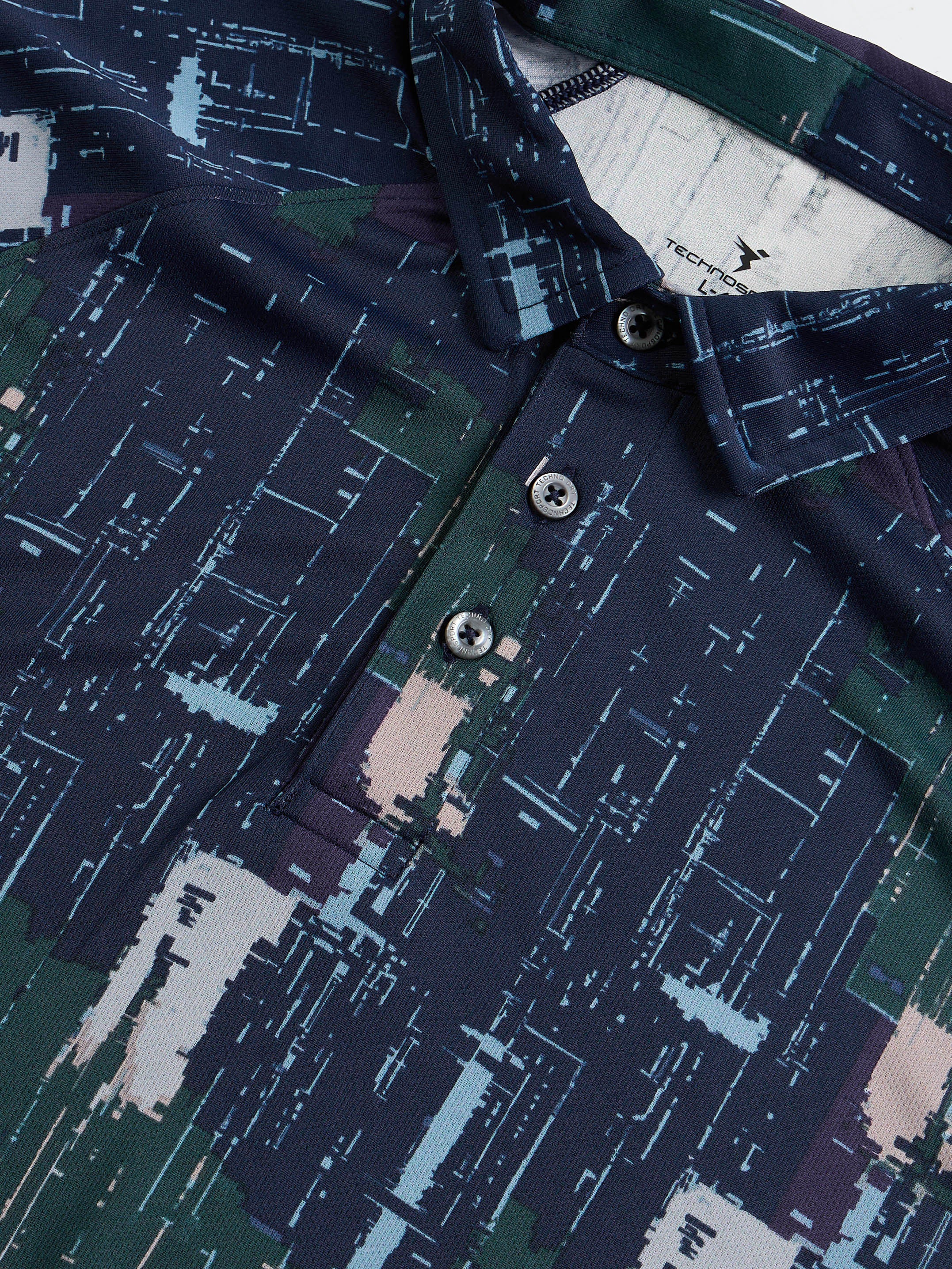 Men Printed Slim Fit Polo T-shirt with TECHNOCOOL+ - Image 7