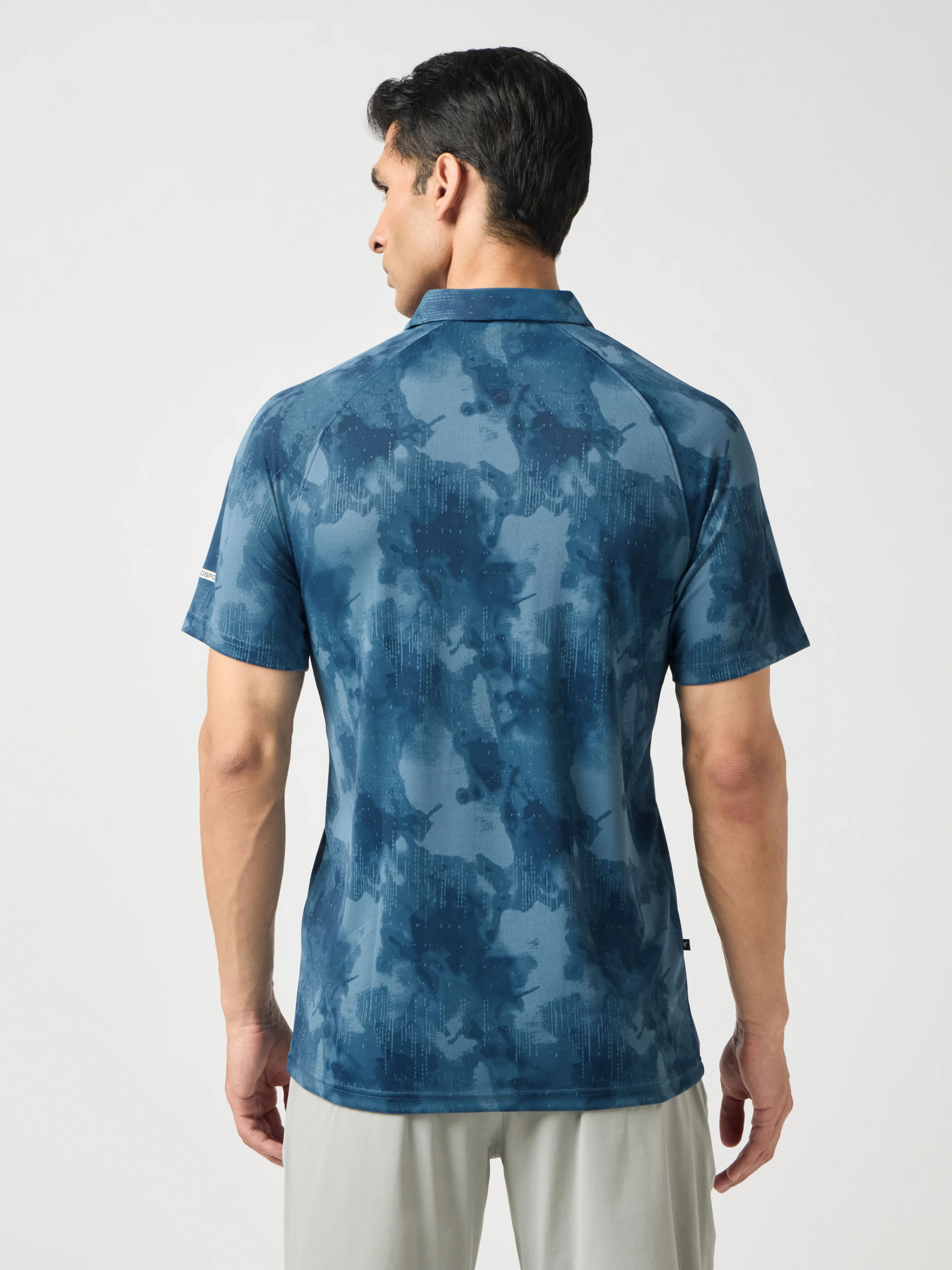 Men Printed Slim Fit Polo T-shirt with TECHNOCOOL+ - Image 3