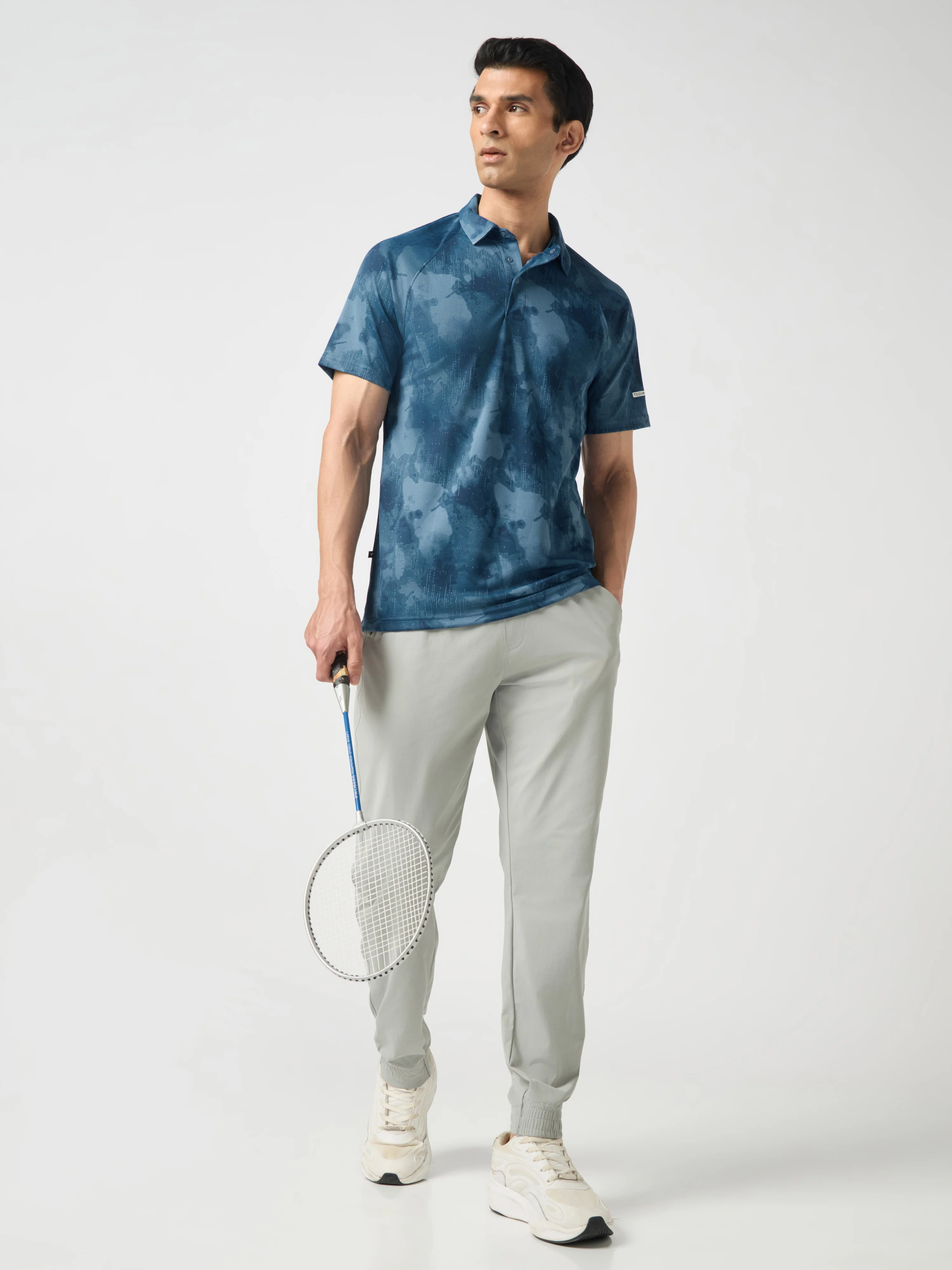 Men Printed Slim Fit Polo T-shirt with TECHNOCOOL+ - Image 5