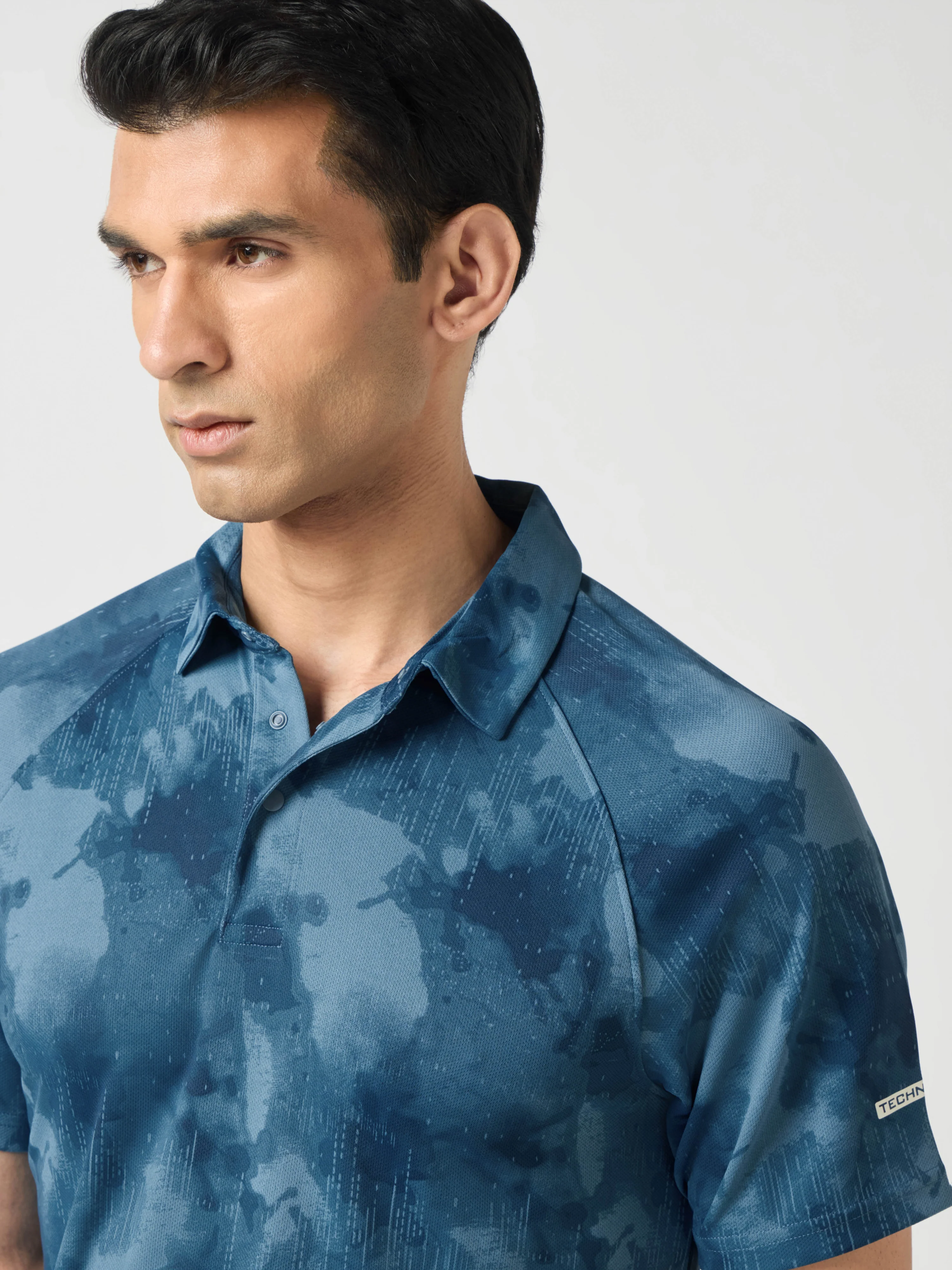 Men Printed Slim Fit Polo T-shirt with TECHNOCOOL+ - Image 6