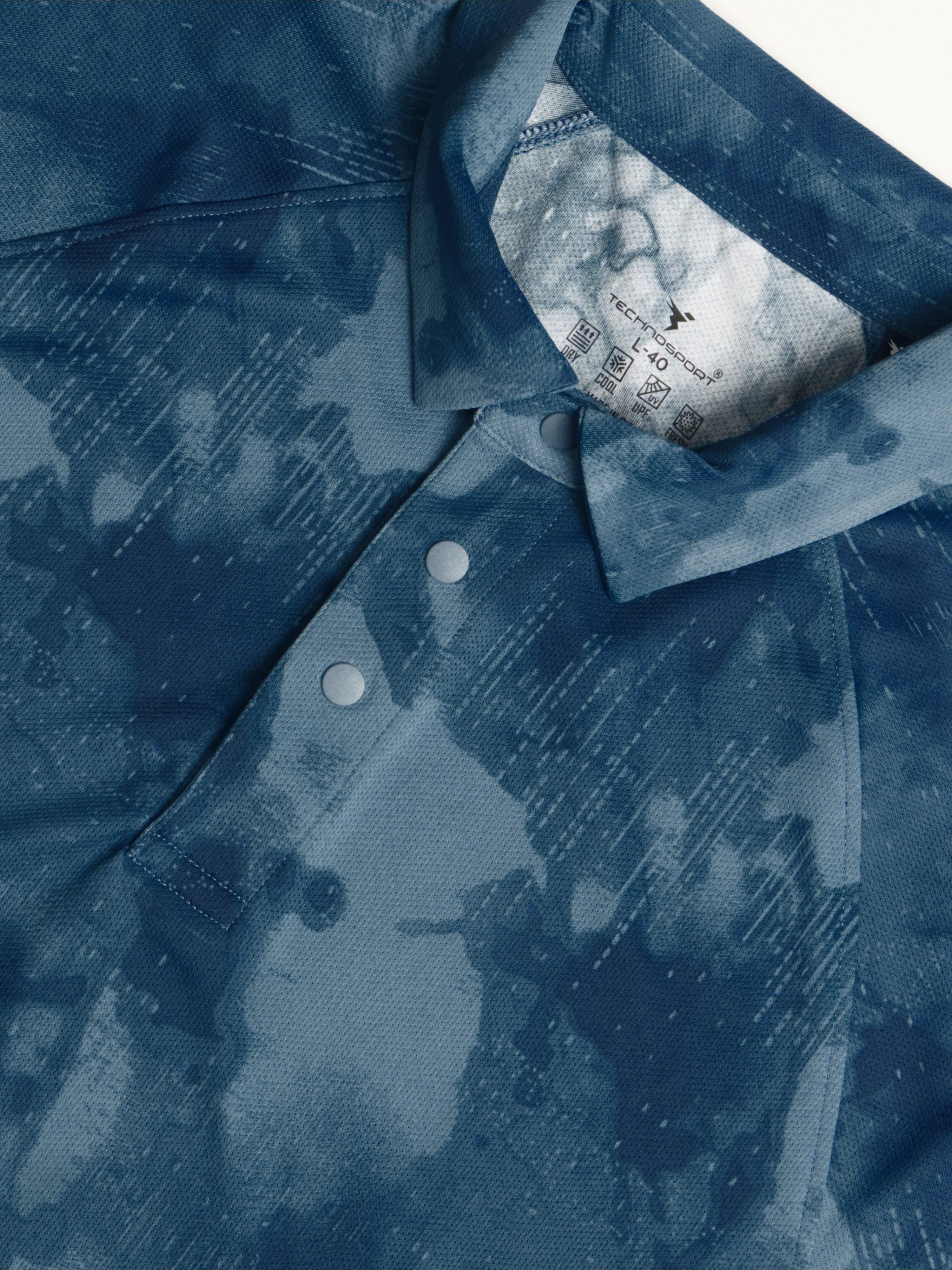 Men Printed Slim Fit Polo T-shirt with TECHNOCOOL+ - Image 7