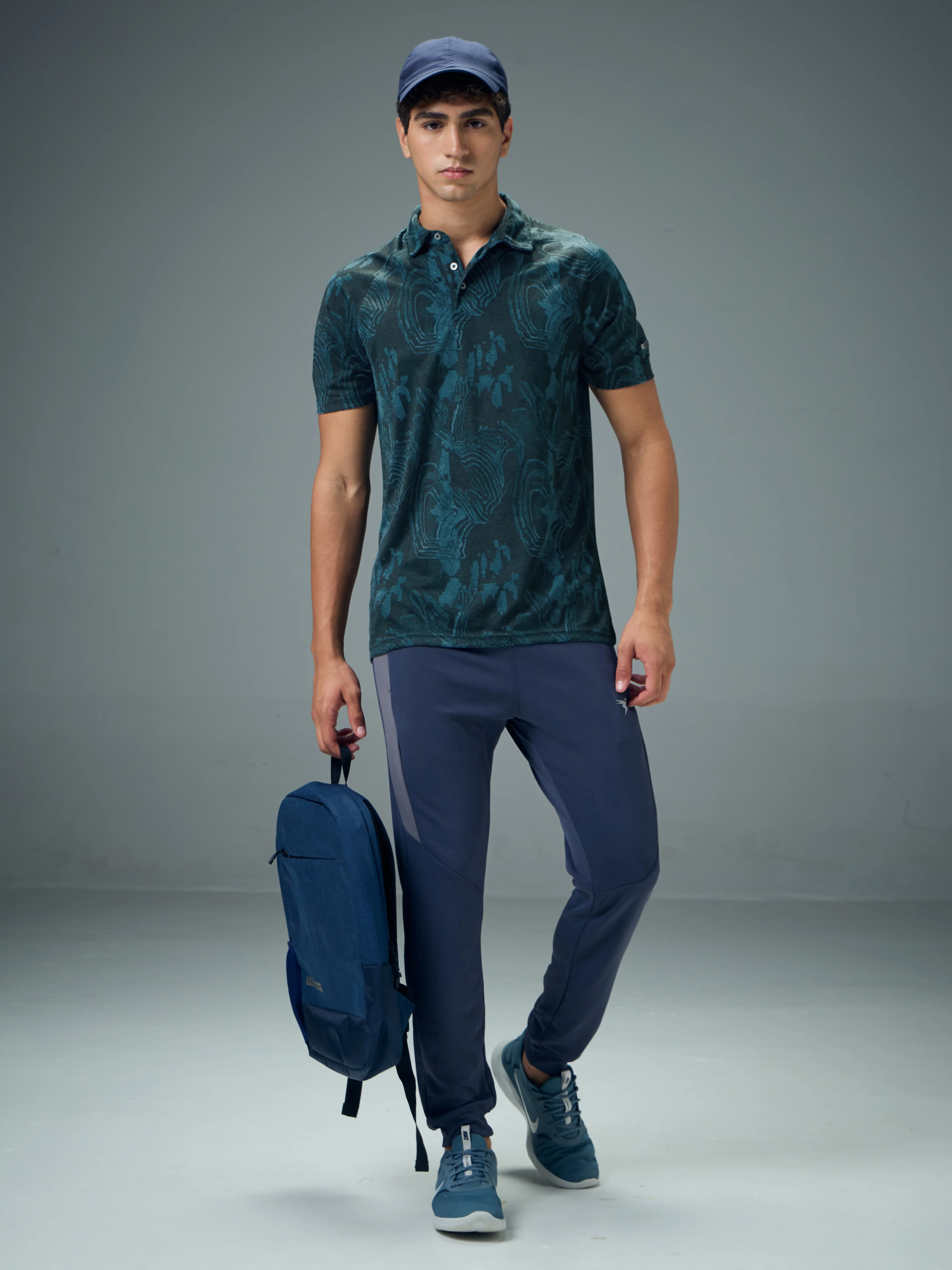 Men Printed Slim Fit Polo T-shirt with TECHNOCOOL+ - Image 5