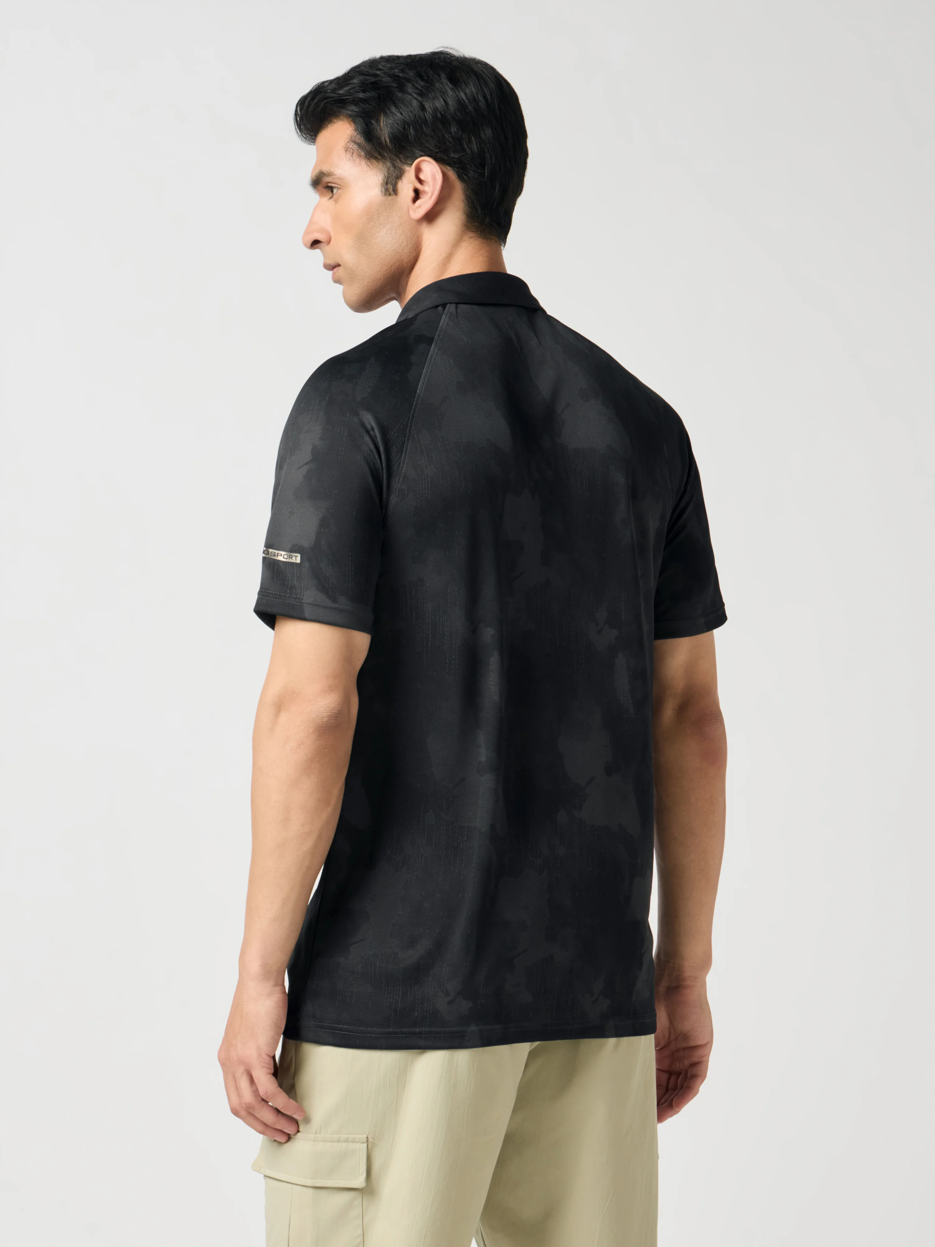 Men Printed Slim Fit Polo T-shirt with TECHNOCOOL+ - Image 3