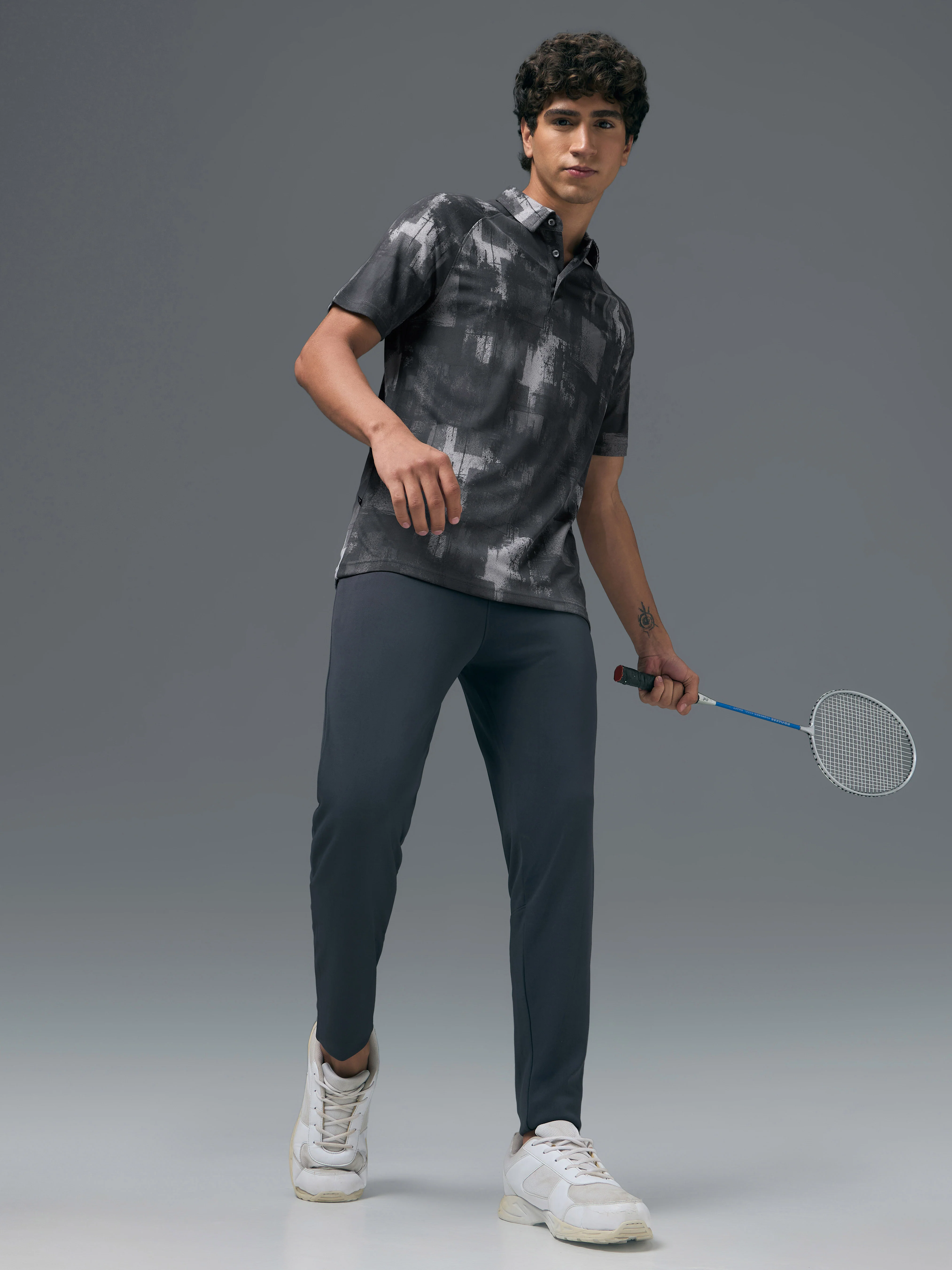 Men Printed Slim Fit Polo T-shirt with TECHNOCOOL+ - Image 5
