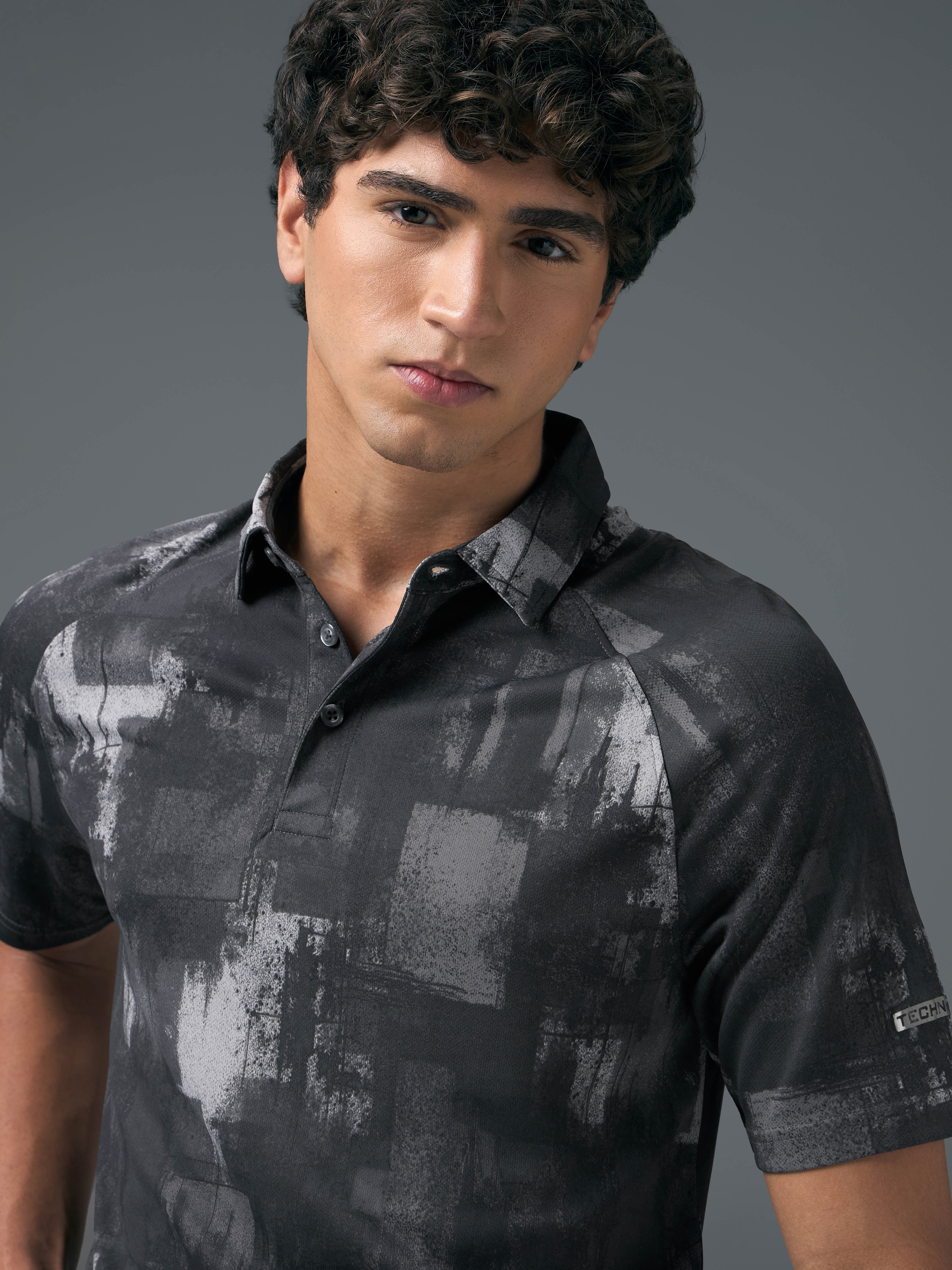 Men Printed Slim Fit Polo T-shirt with TECHNOCOOL+ - Image 6