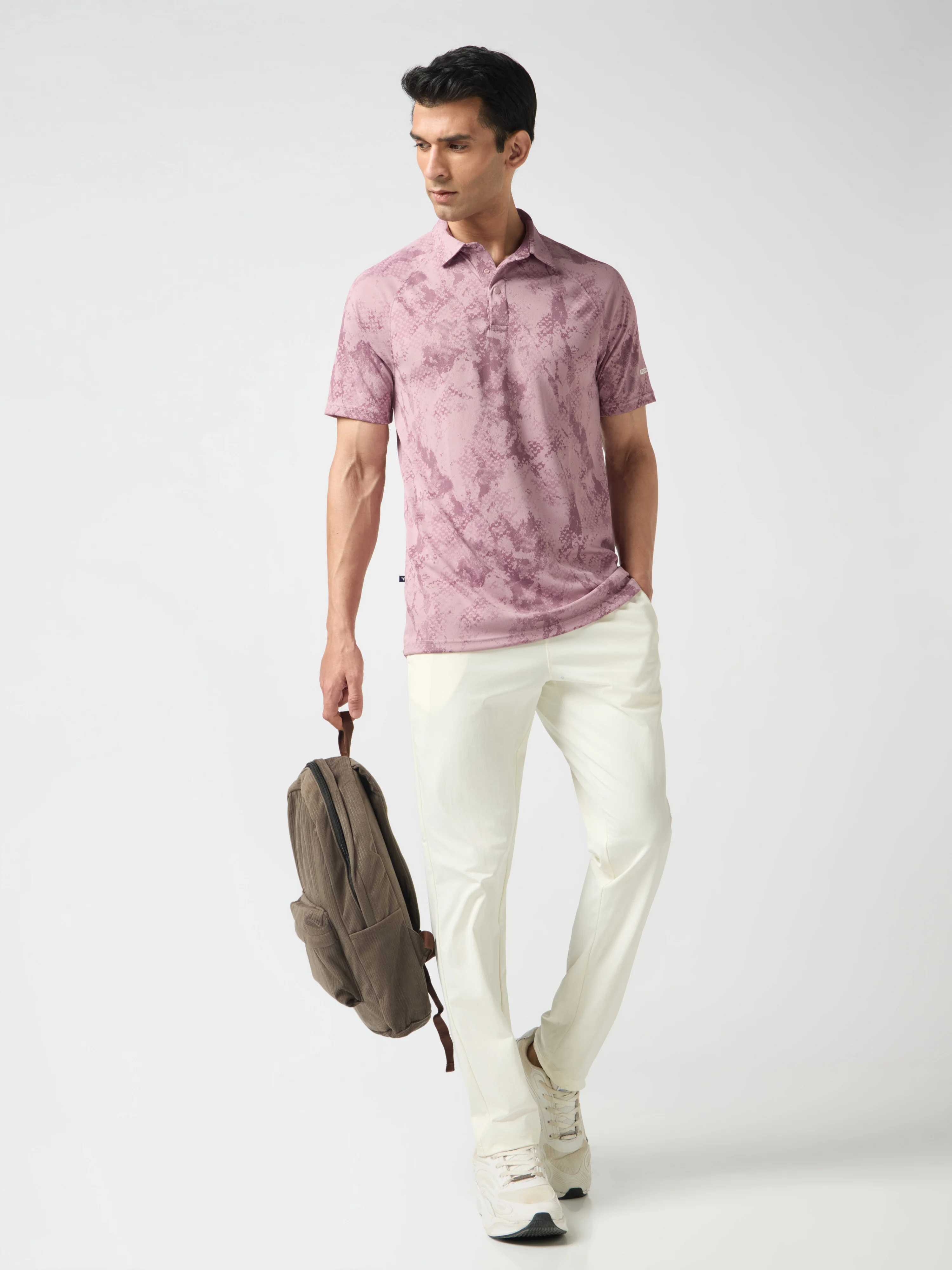Men Printed Slim Fit Polo T-shirt with TECHNOCOOL+ - Image 5